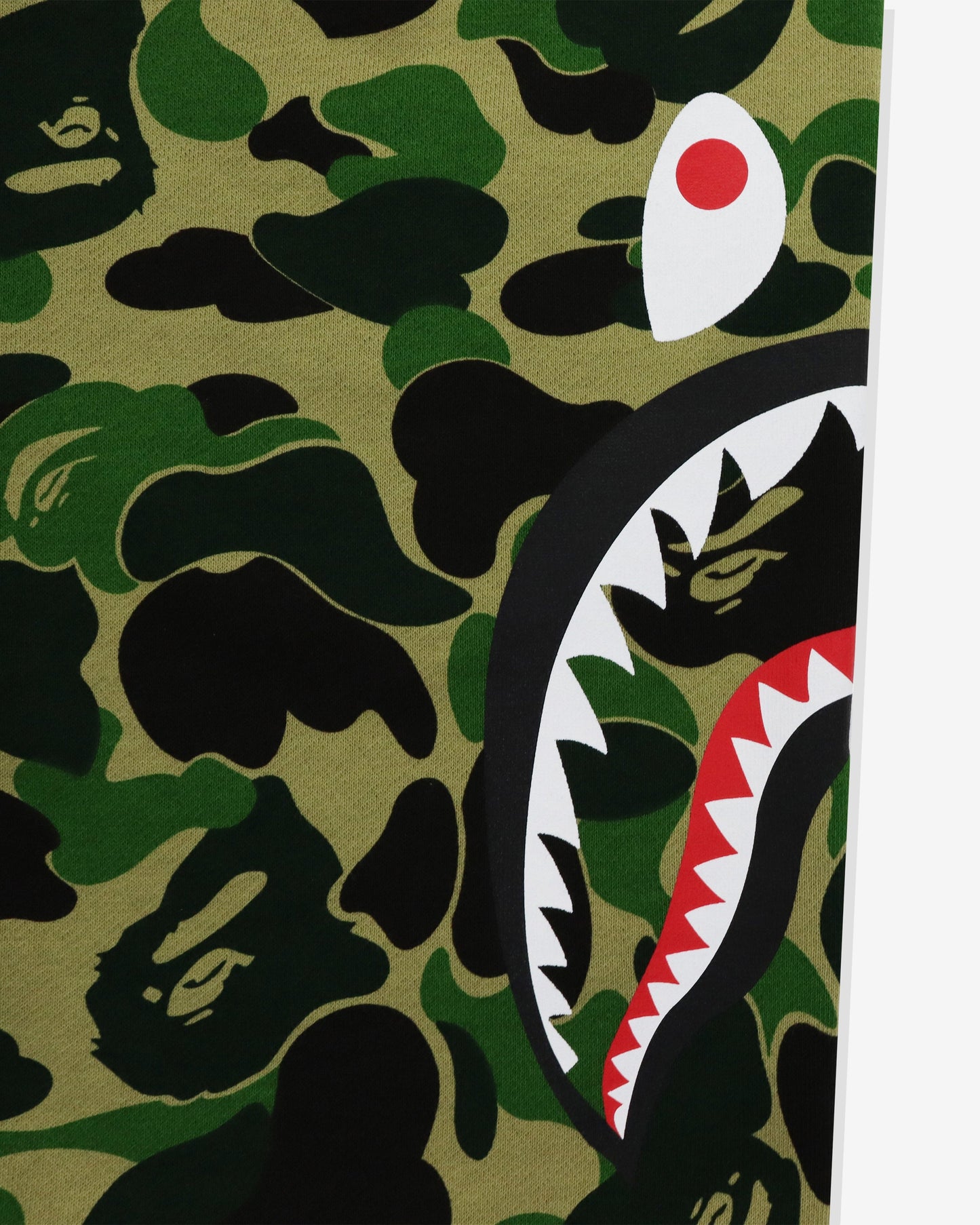Undefeated Clothing - BAPE BIG ABC CAMO SIDE SHARK SWEAT SHORTS - GREEN
