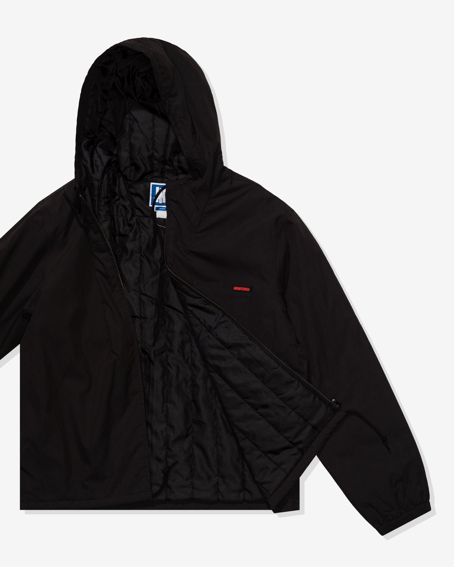 Undefeated Clothing - UNDEFEATED HOODED LIGHTWEIGHT WOVEN JACKET - BLACK