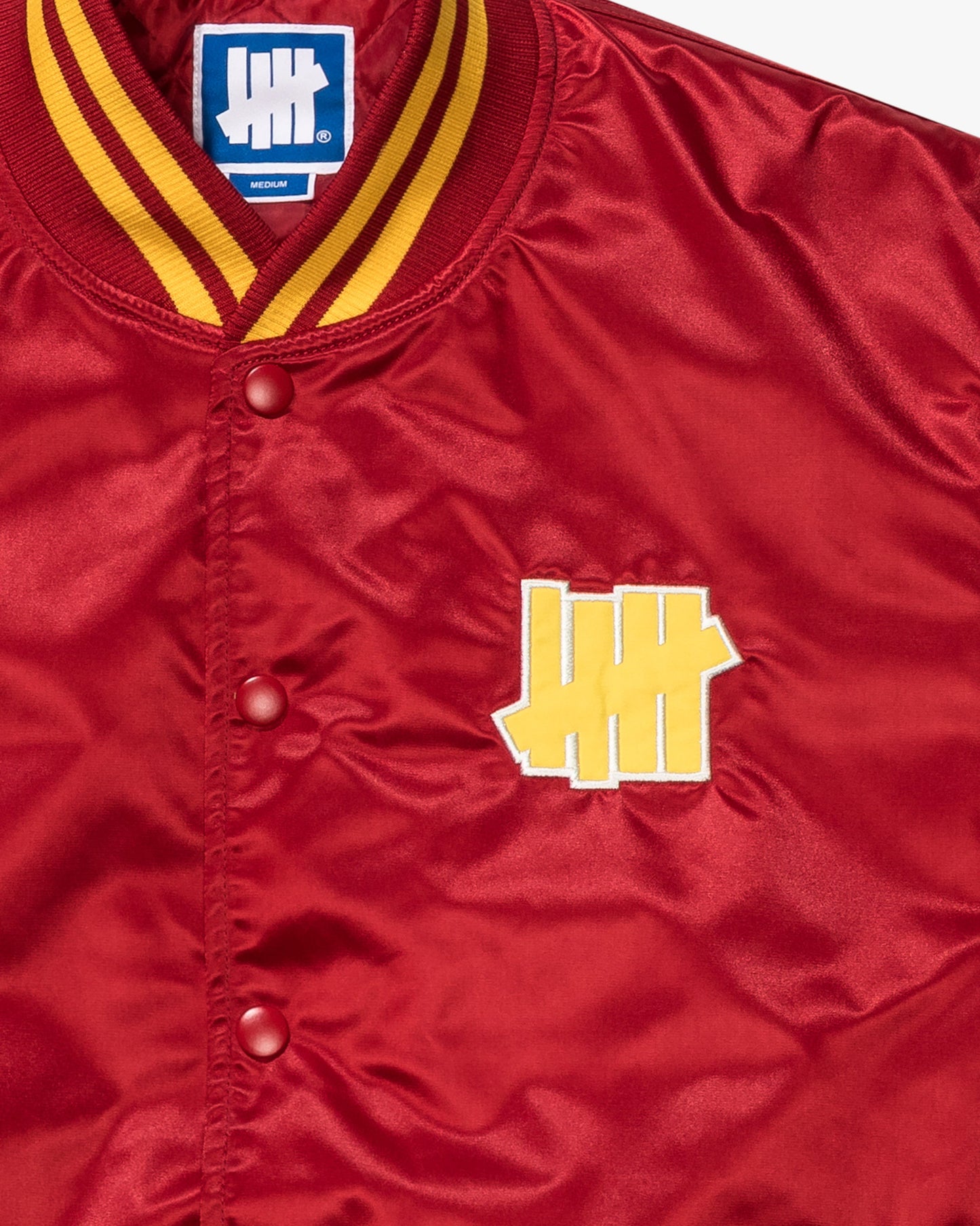 Undefeated Clothing - UNDEFEATED ICON SATIN VARSITY JACKET - SCARLET