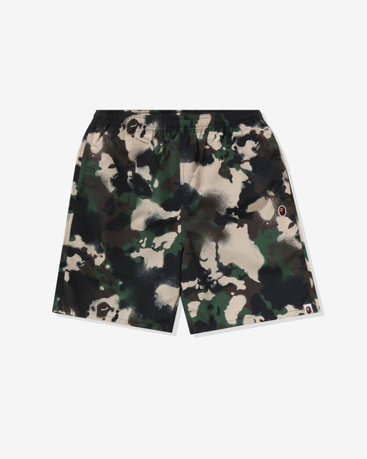 Undefeated Clothing - BAPE MAP CAMO REGULAR FIT BEACH SHORTS - GREEN