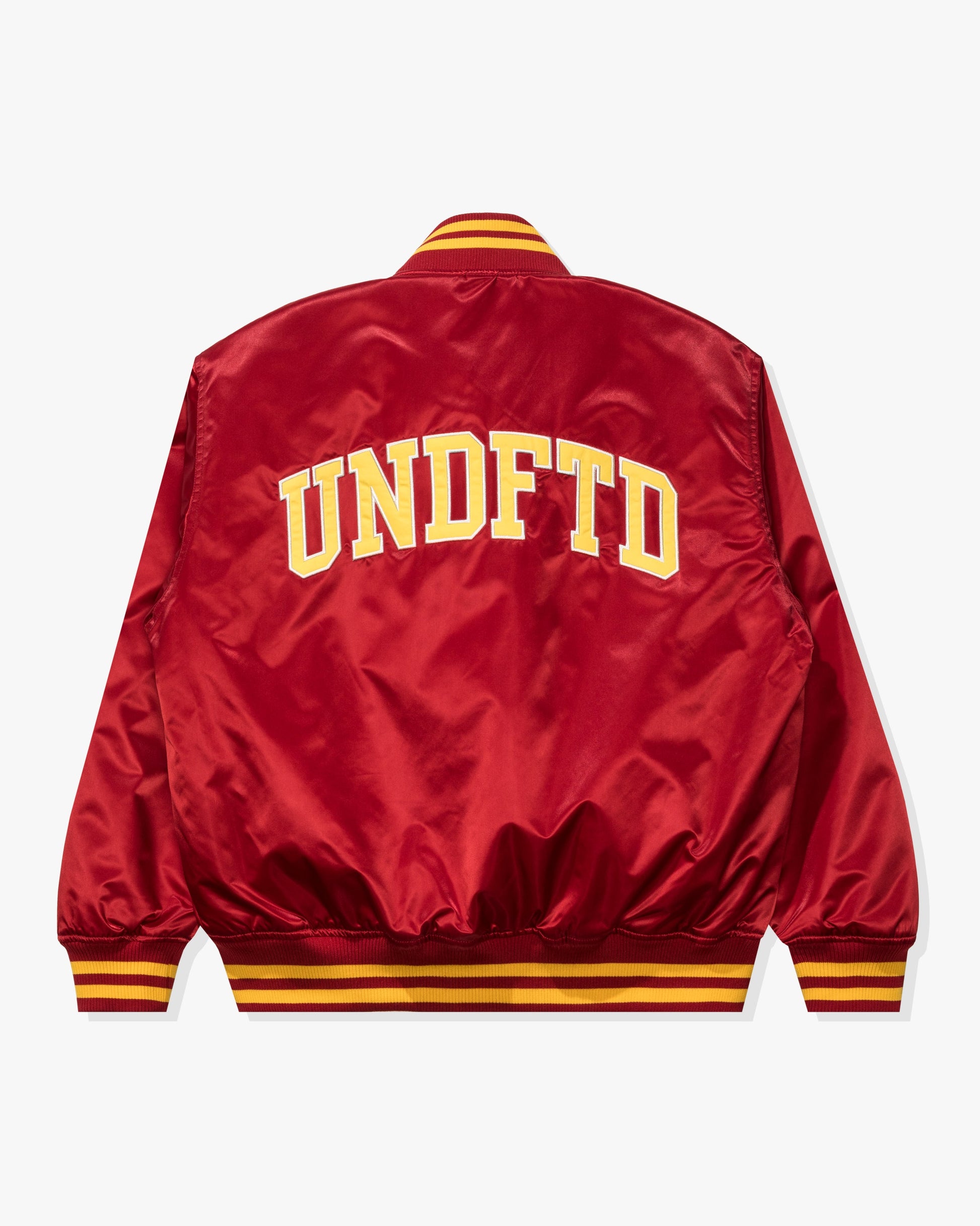 Undefeated Clothing - UNDEFEATED ICON SATIN VARSITY JACKET - SCARLET