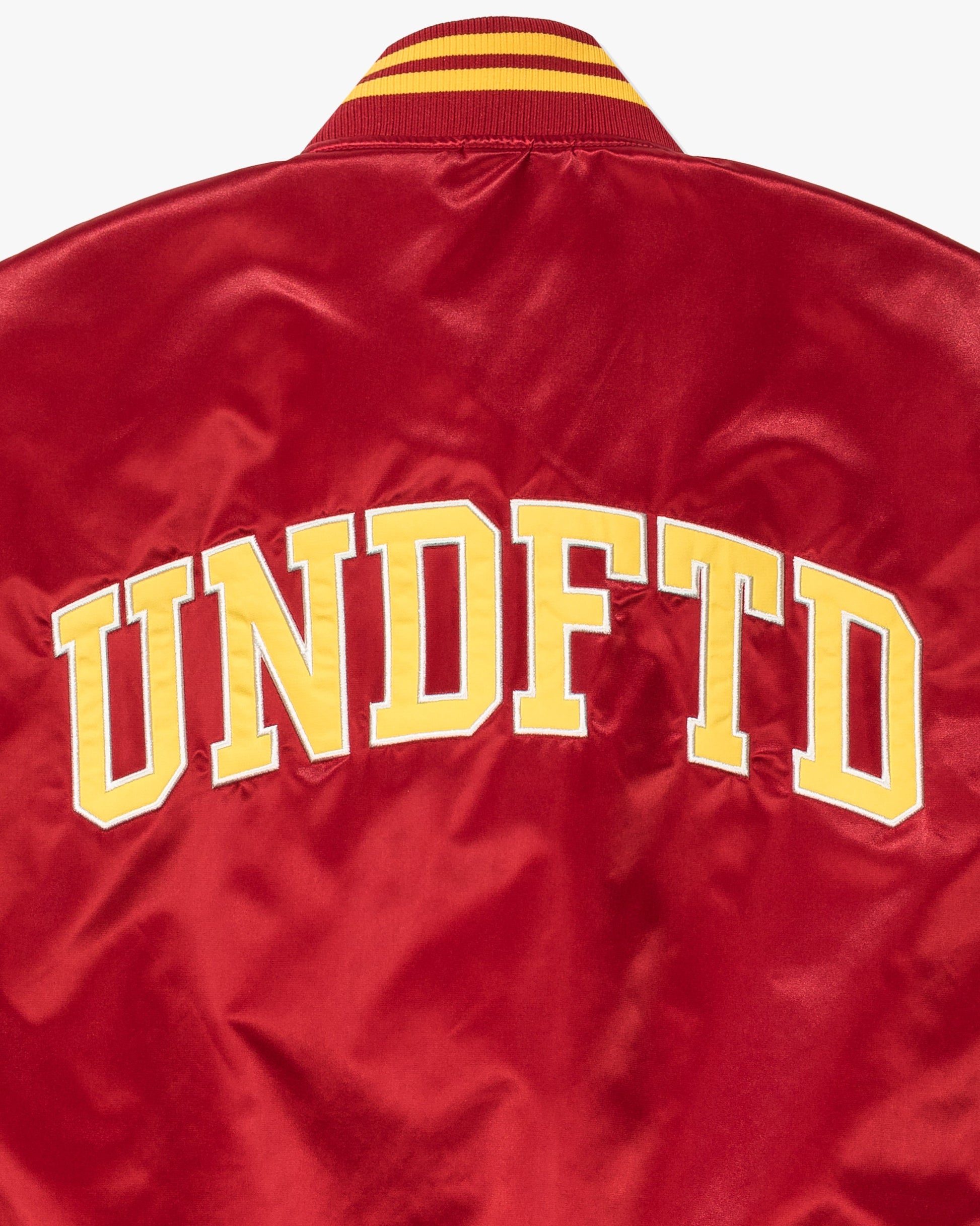 Undefeated Clothing - UNDEFEATED ICON SATIN VARSITY JACKET - SCARLET