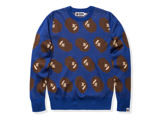 Undefeated Clothing - BAPE APE HEAD KNIT - BLUE