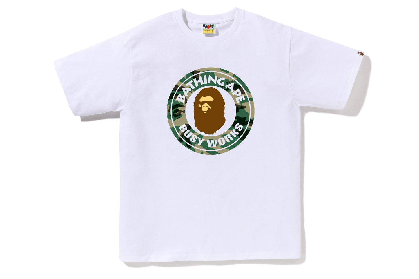 Undefeated Clothing - BAPE WOODLAND CAMO BUSY WORKS TEE - WHITE
