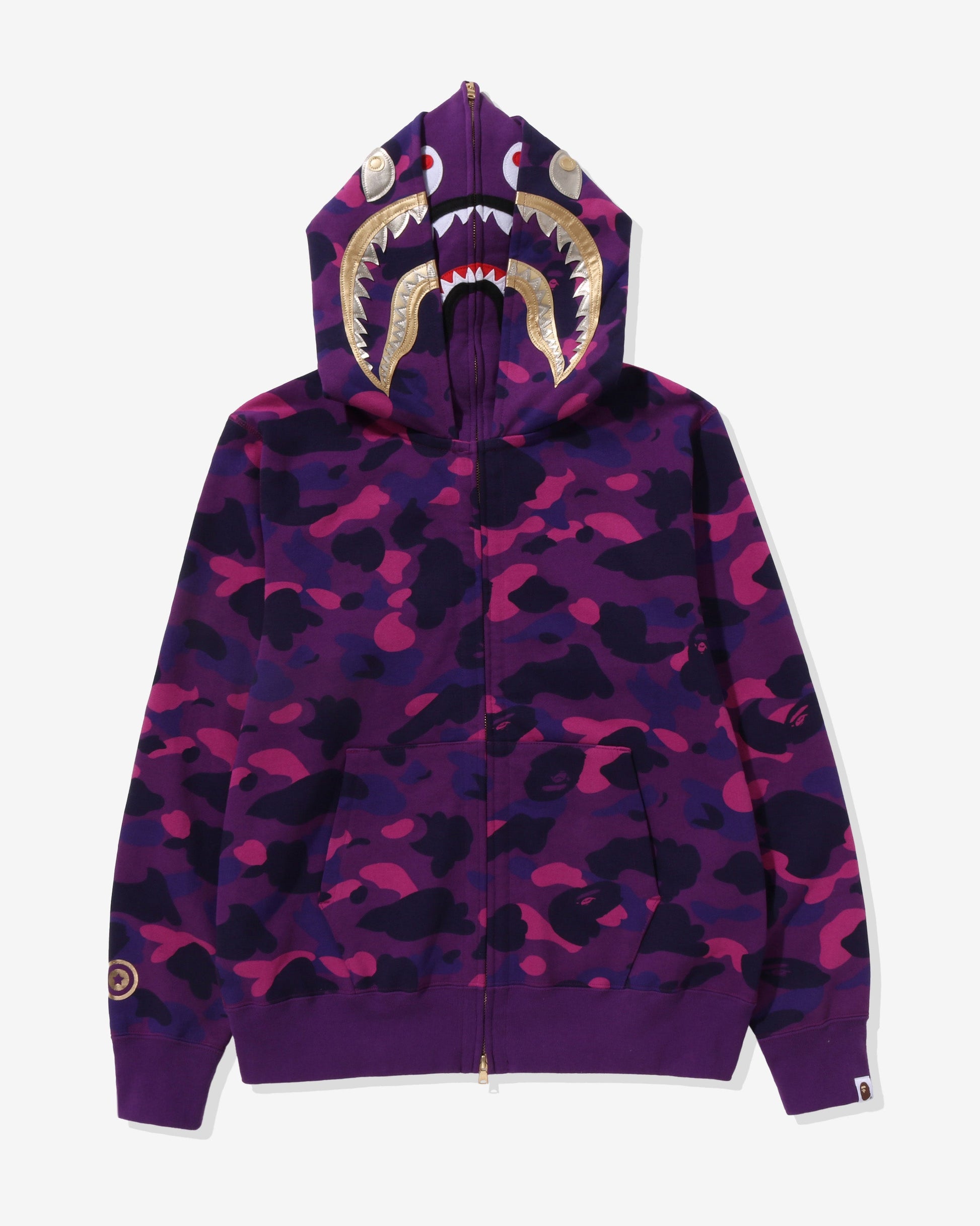 Undefeated Clothing - BAPE COLOR CAMO DOUBLE SHARK FULL ZIP HOODIE