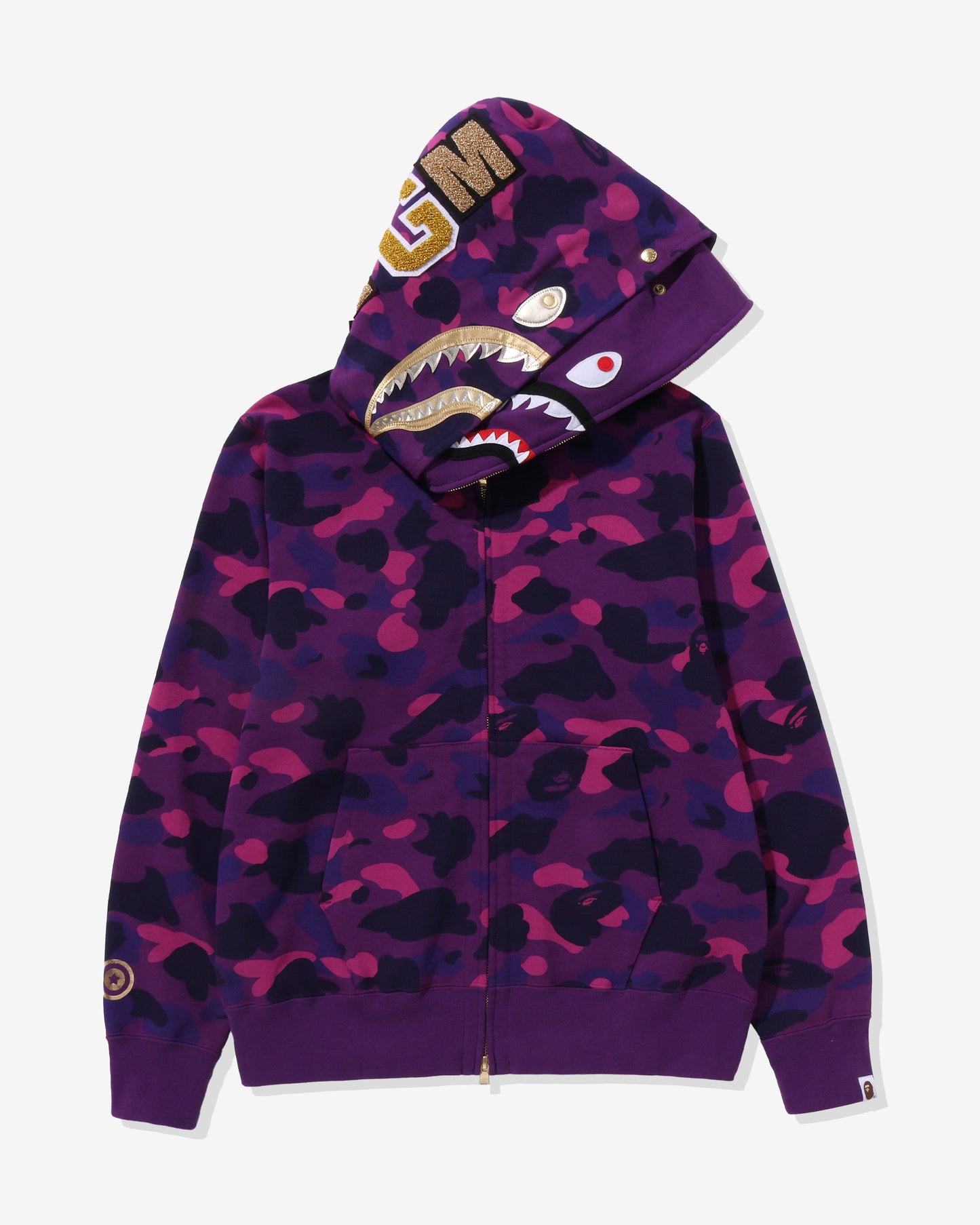 Undefeated Clothing - BAPE COLOR CAMO DOUBLE SHARK FULL ZIP HOODIE