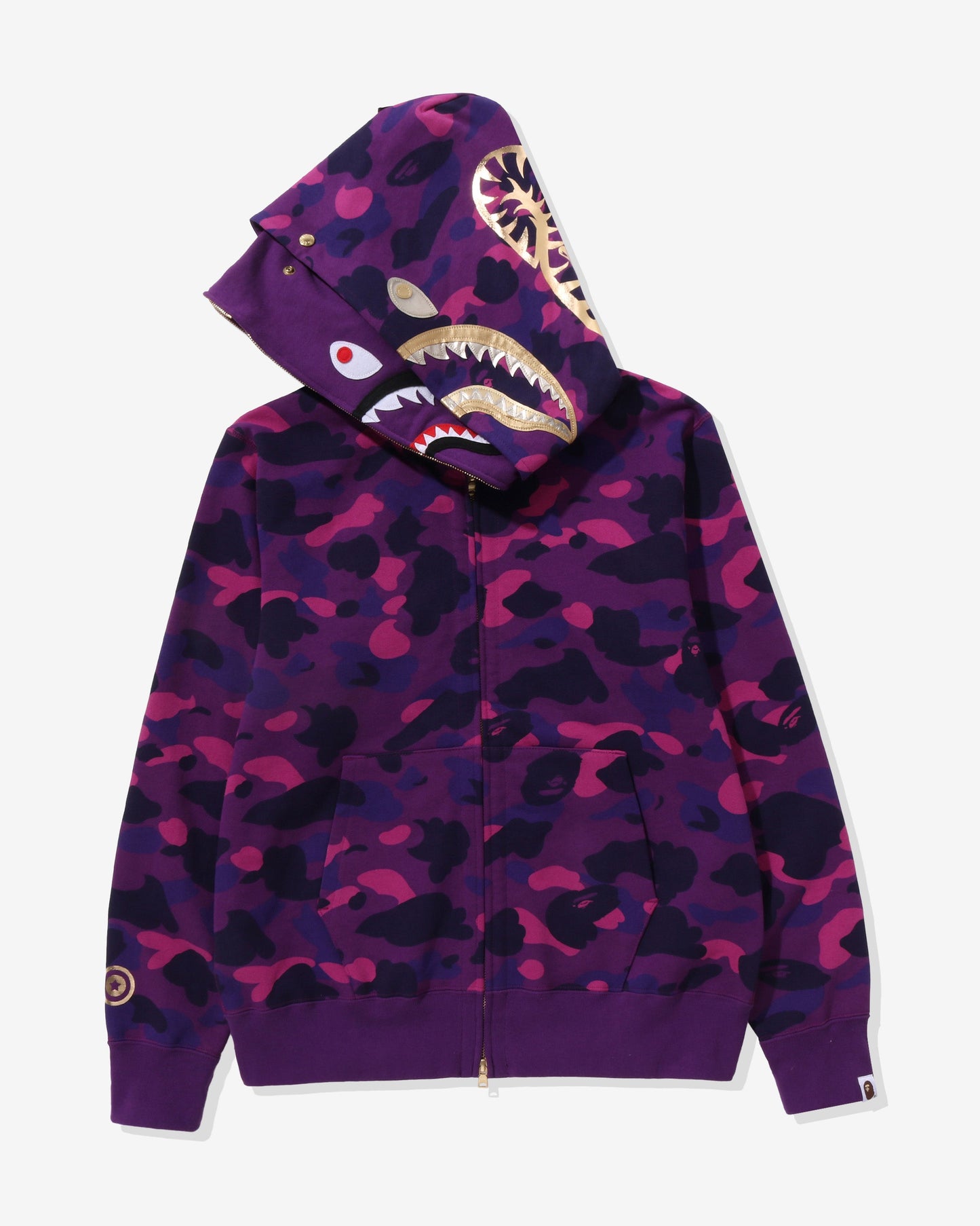 Undefeated Clothing - BAPE COLOR CAMO DOUBLE SHARK FULL ZIP HOODIE