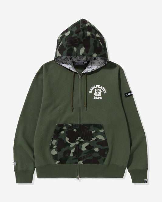 Undefeated Clothing - BAPE X UNDEFEATED COLOR CAMO RELAXED ZIP HOODIE