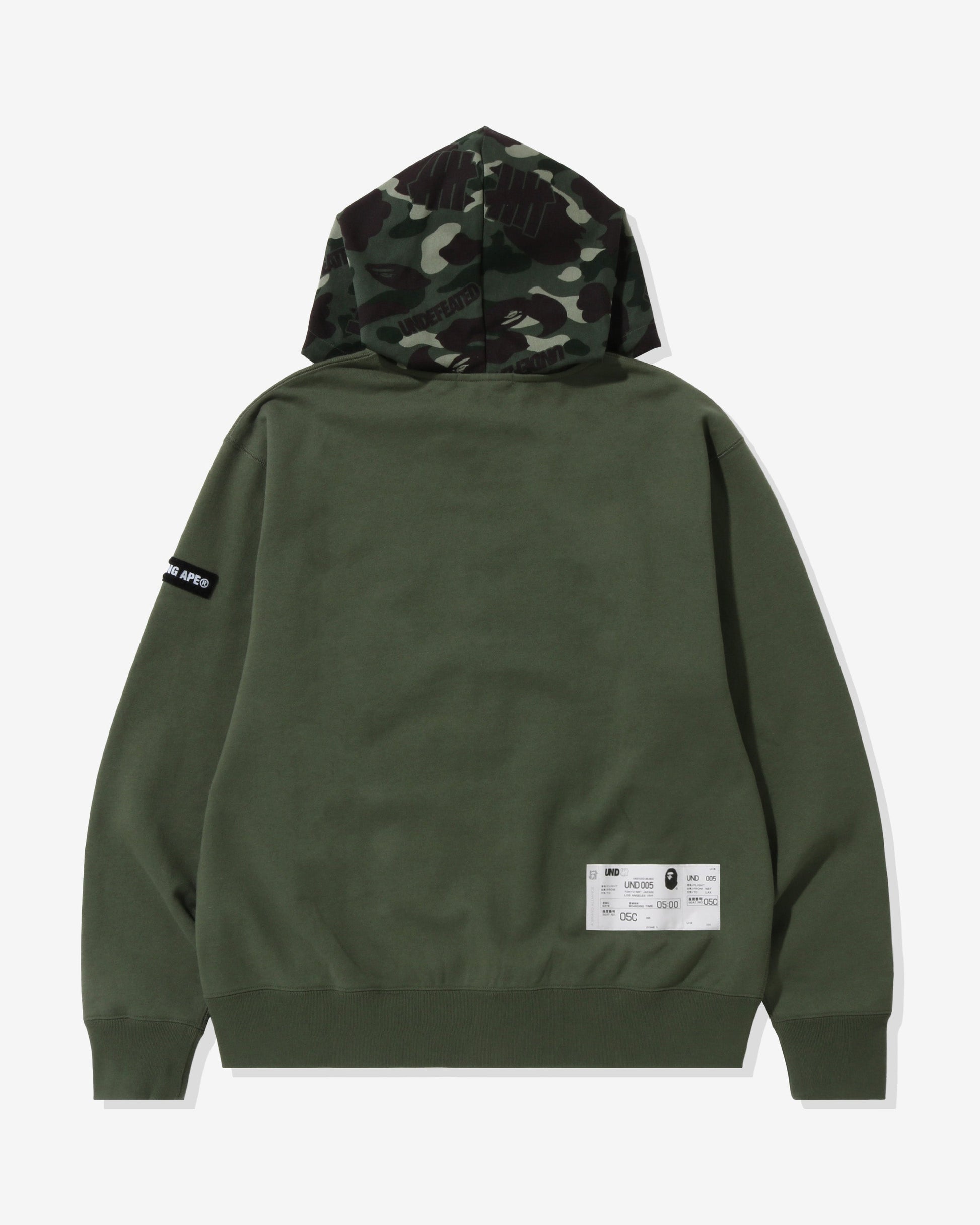 Undefeated Clothing - BAPE X UNDEFEATED COLOR CAMO RELAXED ZIP HOODIE