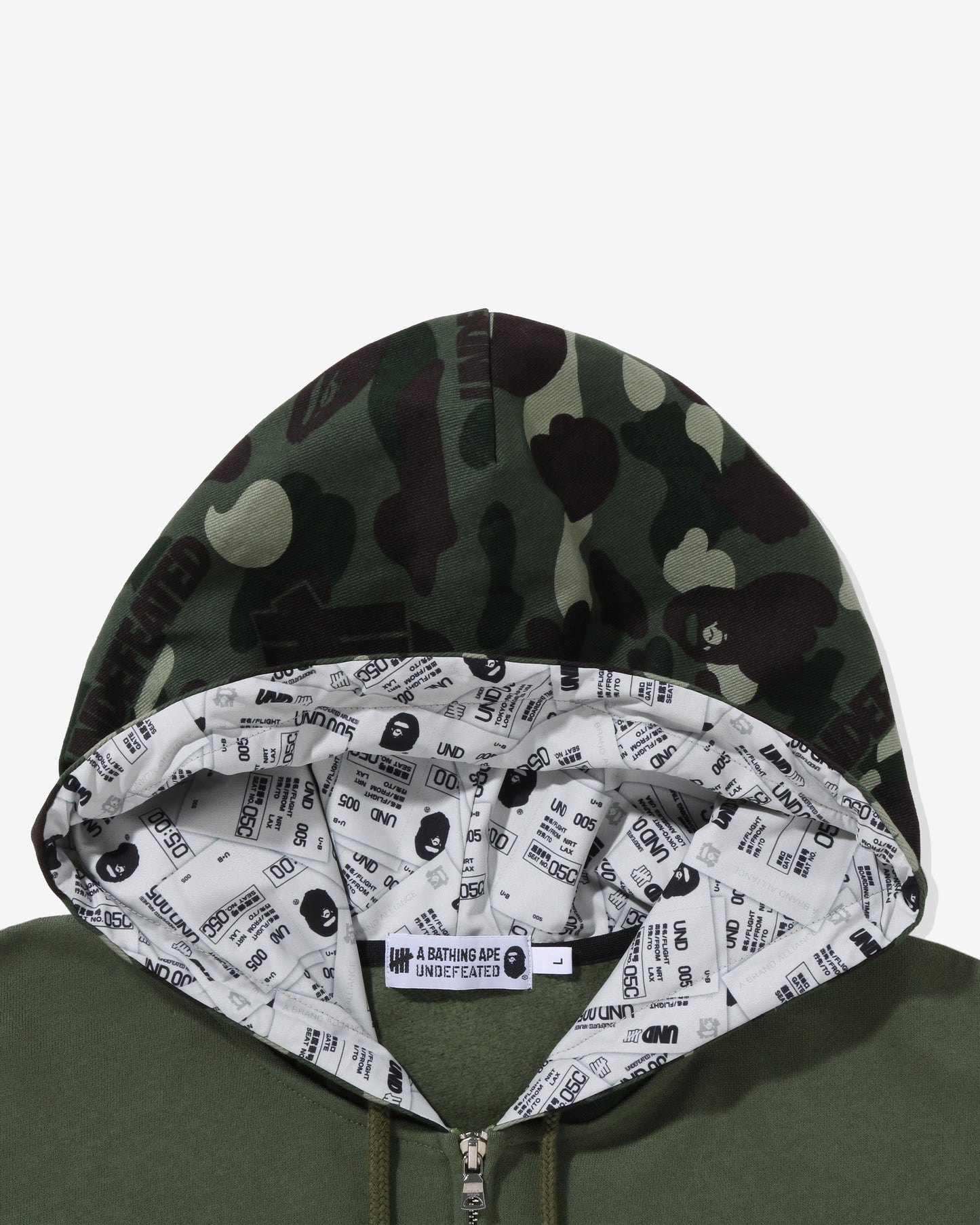 Undefeated Clothing - BAPE X UNDEFEATED COLOR CAMO RELAXED ZIP HOODIE