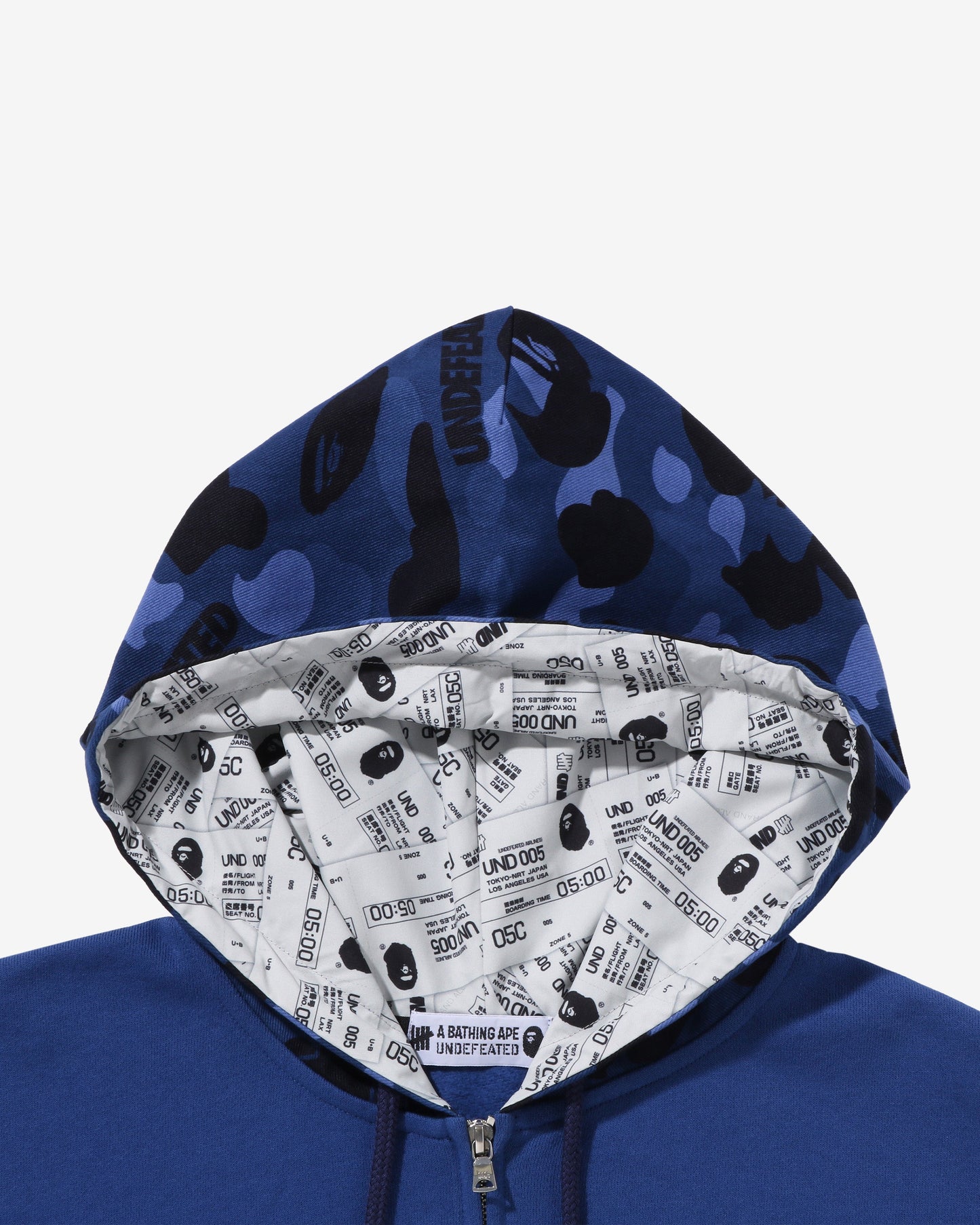 Undefeated Clothing - BAPE X UNDEFEATED COLOR CAMO RELAXED ZIP HOODIE