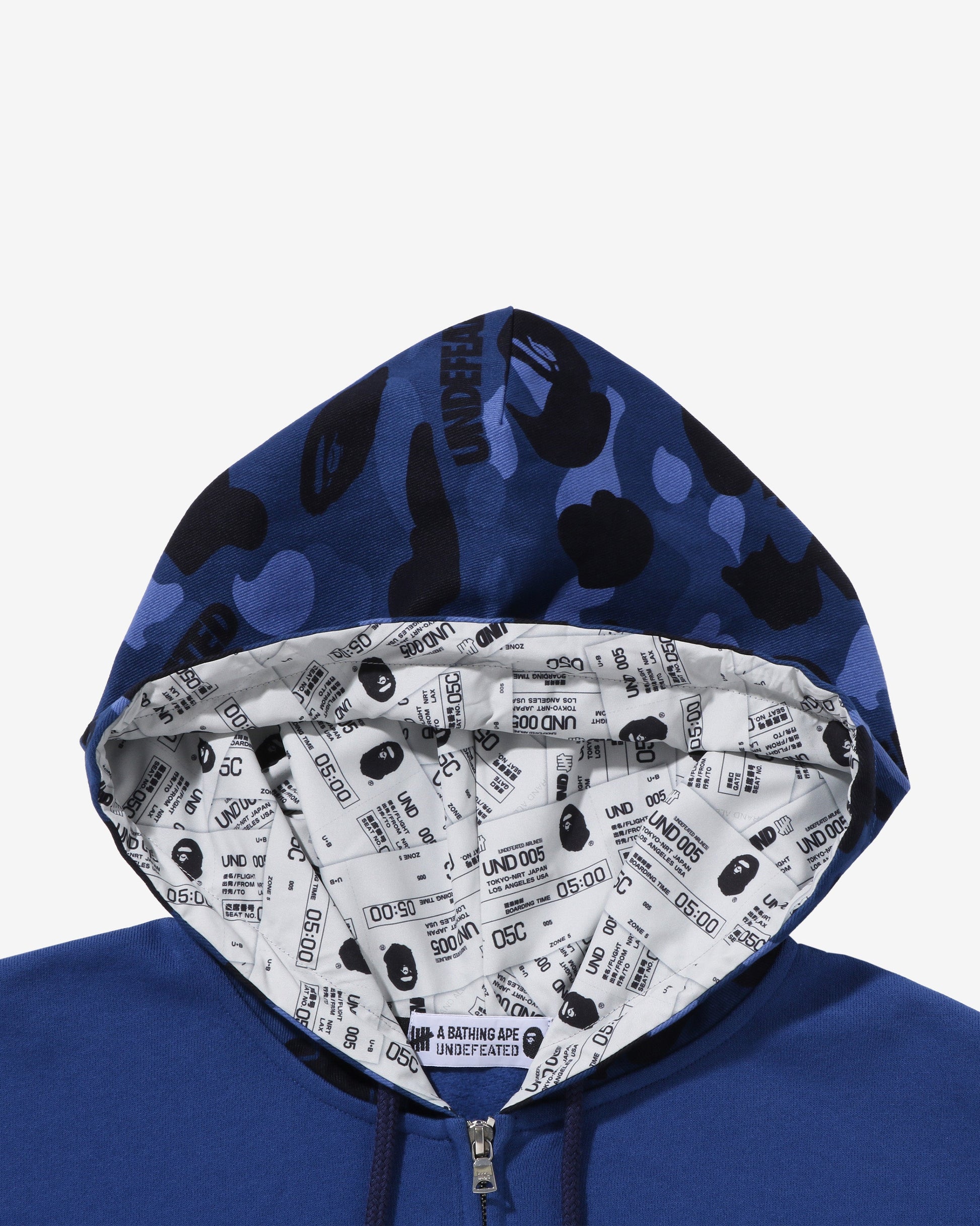 Undefeated Clothing - BAPE X UNDEFEATED COLOR CAMO RELAXED ZIP HOODIE