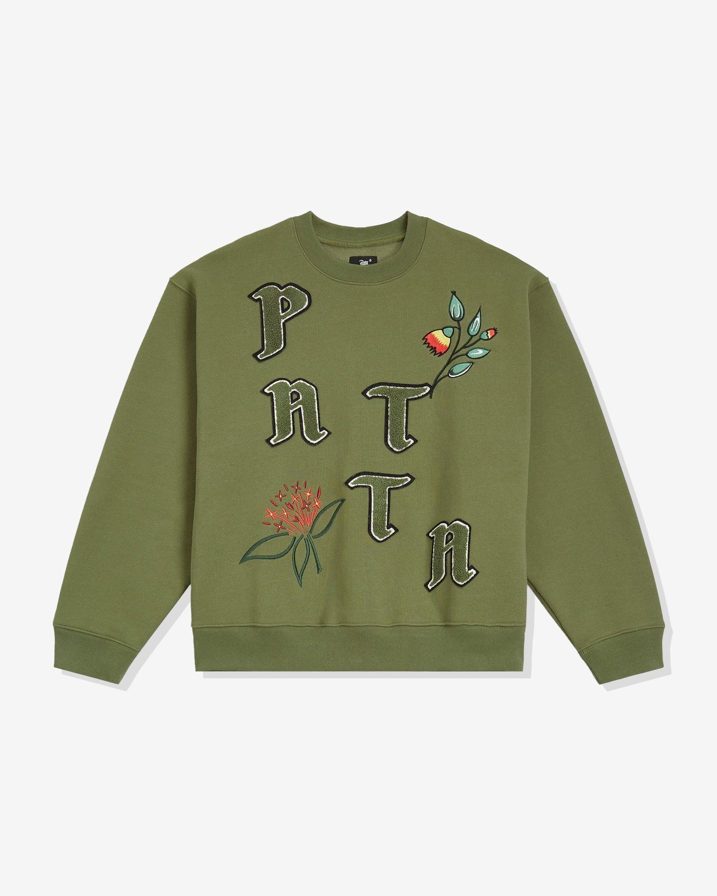 Undefeated Clothing - PATTA FLOWERS CREWNECK - LODENGREEN