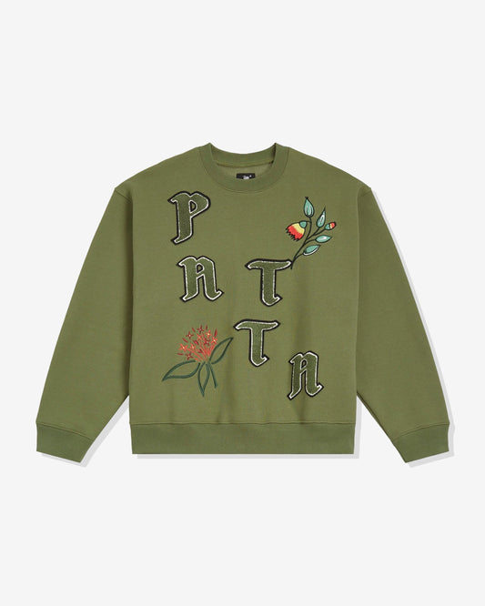 Undefeated Clothing - PATTA FLOWERS CREWNECK - LODENGREEN