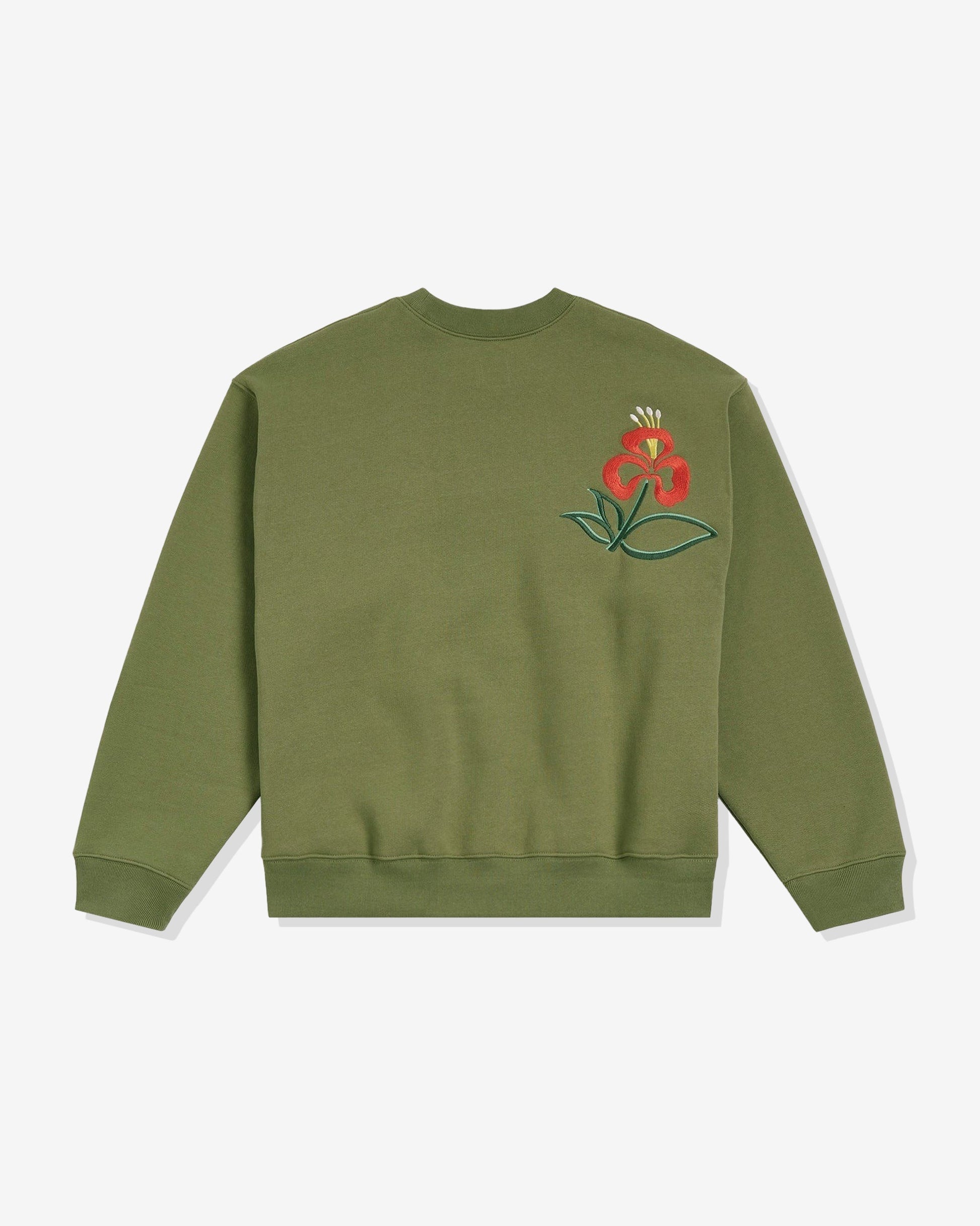Undefeated Clothing - PATTA FLOWERS CREWNECK - LODENGREEN