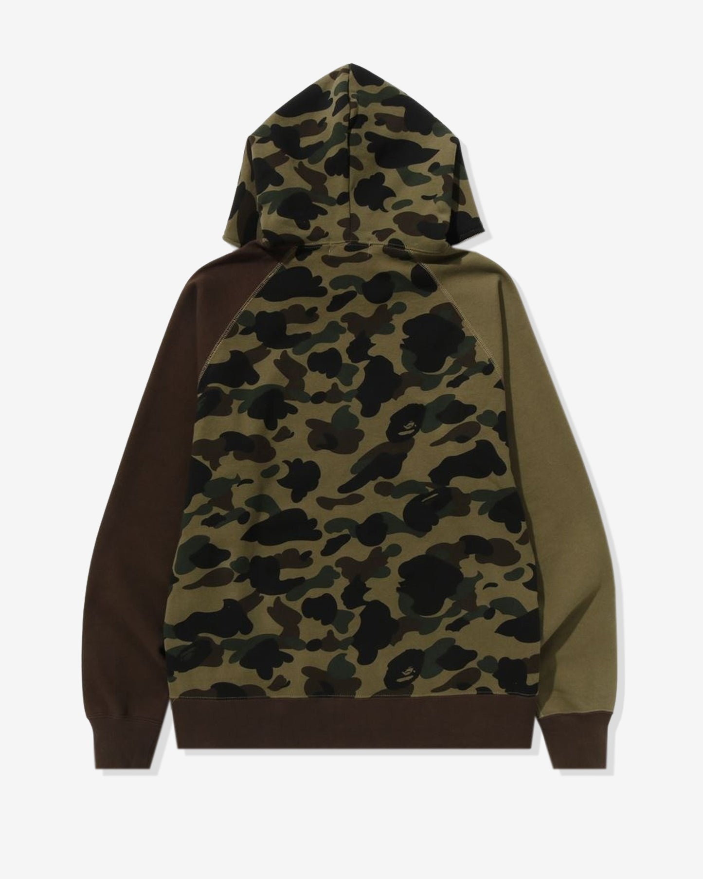 Undefeated Clothing - BAPE 1ST CAMO CRAZY COLLEGE FULL ZIP HOODIE - GREEN