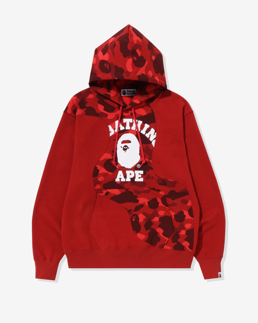 Undefeated Clothing - BAPE COLOR CAMO COLLEGE CUTTING RELAXED HOODIE - RED