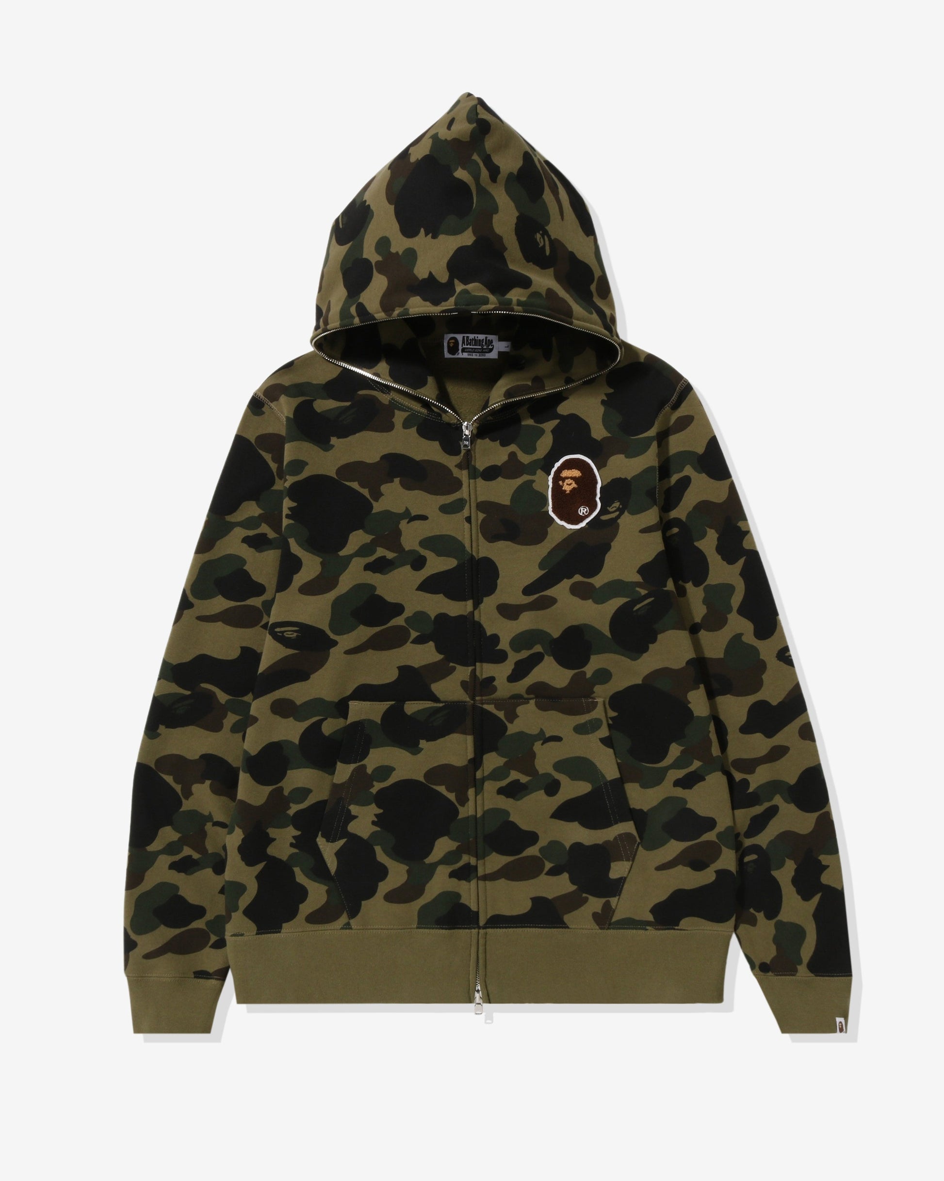 Undefeated Clothing - BAPE 1ST CAMO APE HEAD PATCHED FULL ZIP HOODIE