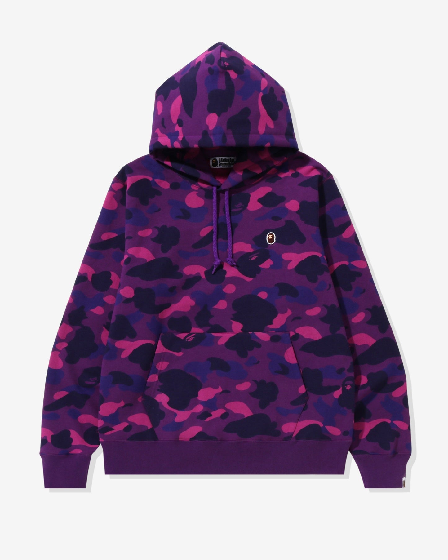 Undefeated Clothing - BAPE COLOR CAMO ONE POINT APE HEAD PULLOVER HOODIE - PURPLE