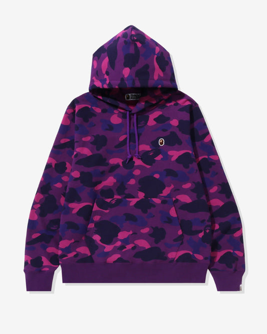 Undefeated Clothing - BAPE COLOR CAMO ONE POINT APE HEAD PULLOVER HOODIE - PURPLE