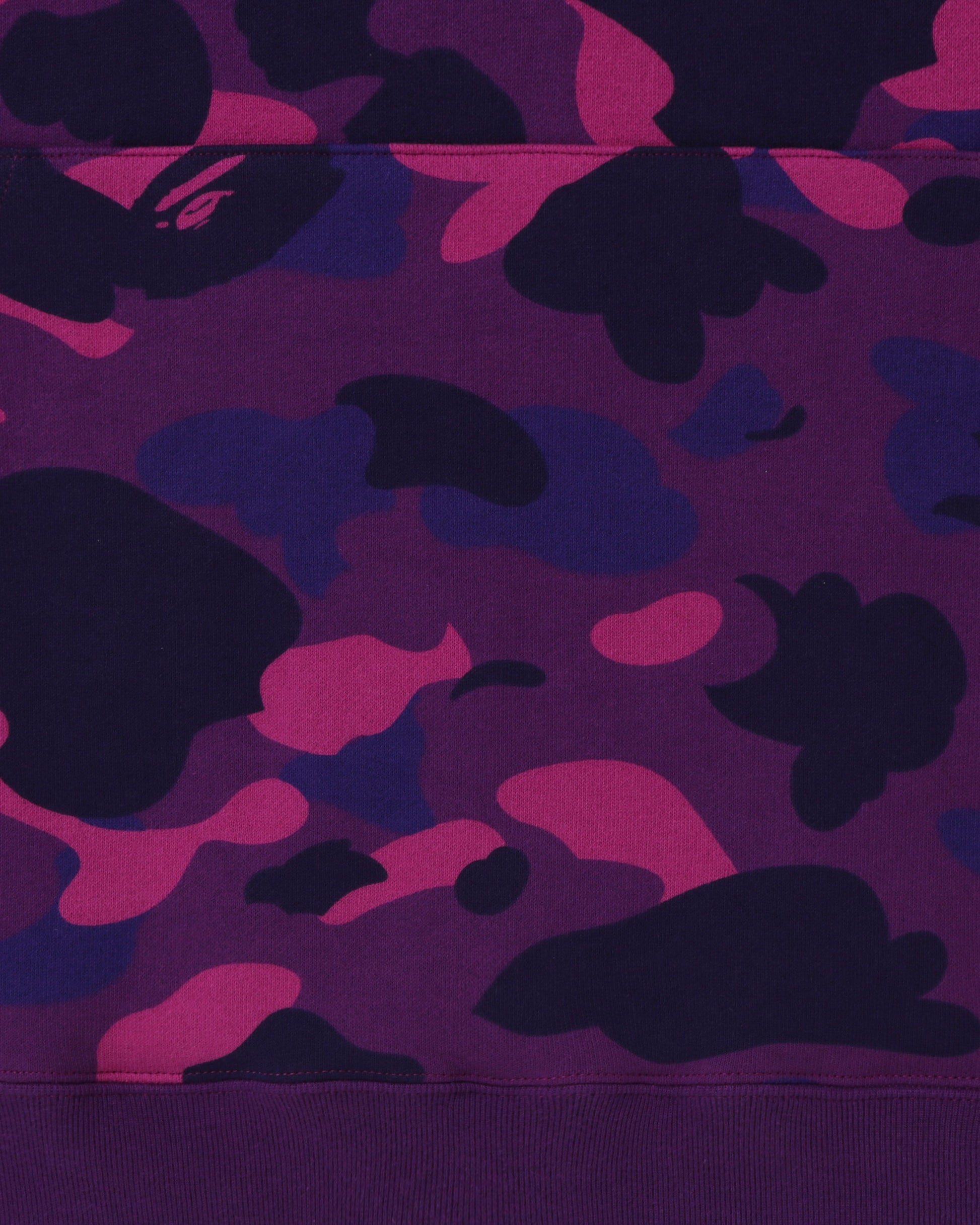 Undefeated Clothing - BAPE COLOR CAMO ONE POINT APE HEAD PULLOVER HOODIE - PURPLE