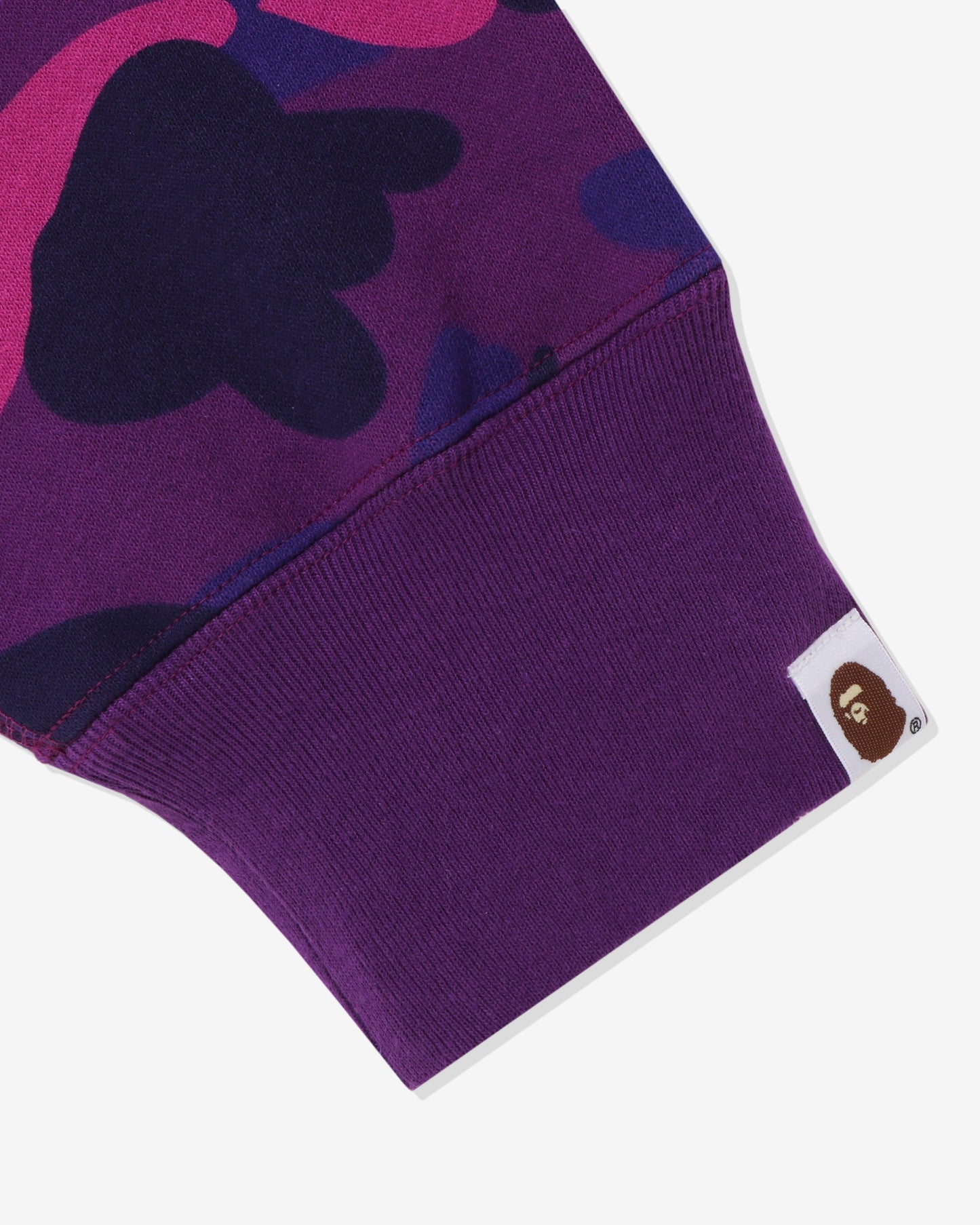 Undefeated Clothing - BAPE COLOR CAMO ONE POINT APE HEAD PULLOVER HOODIE - PURPLE