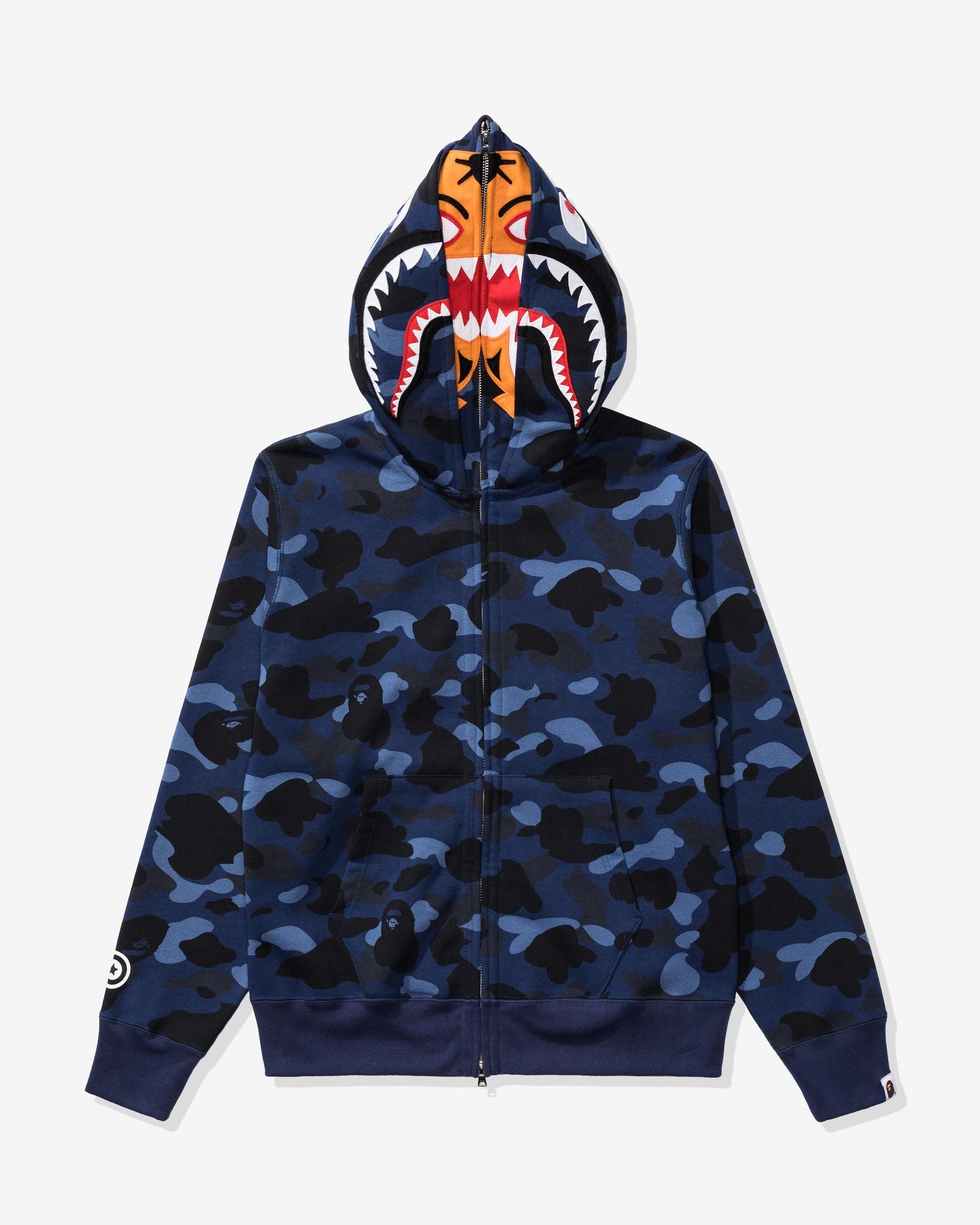 Undefeated Clothing - BAPE COLOR CAMO TIGER SHARK WIDE FULL ZIP DOUBLE - NAVY