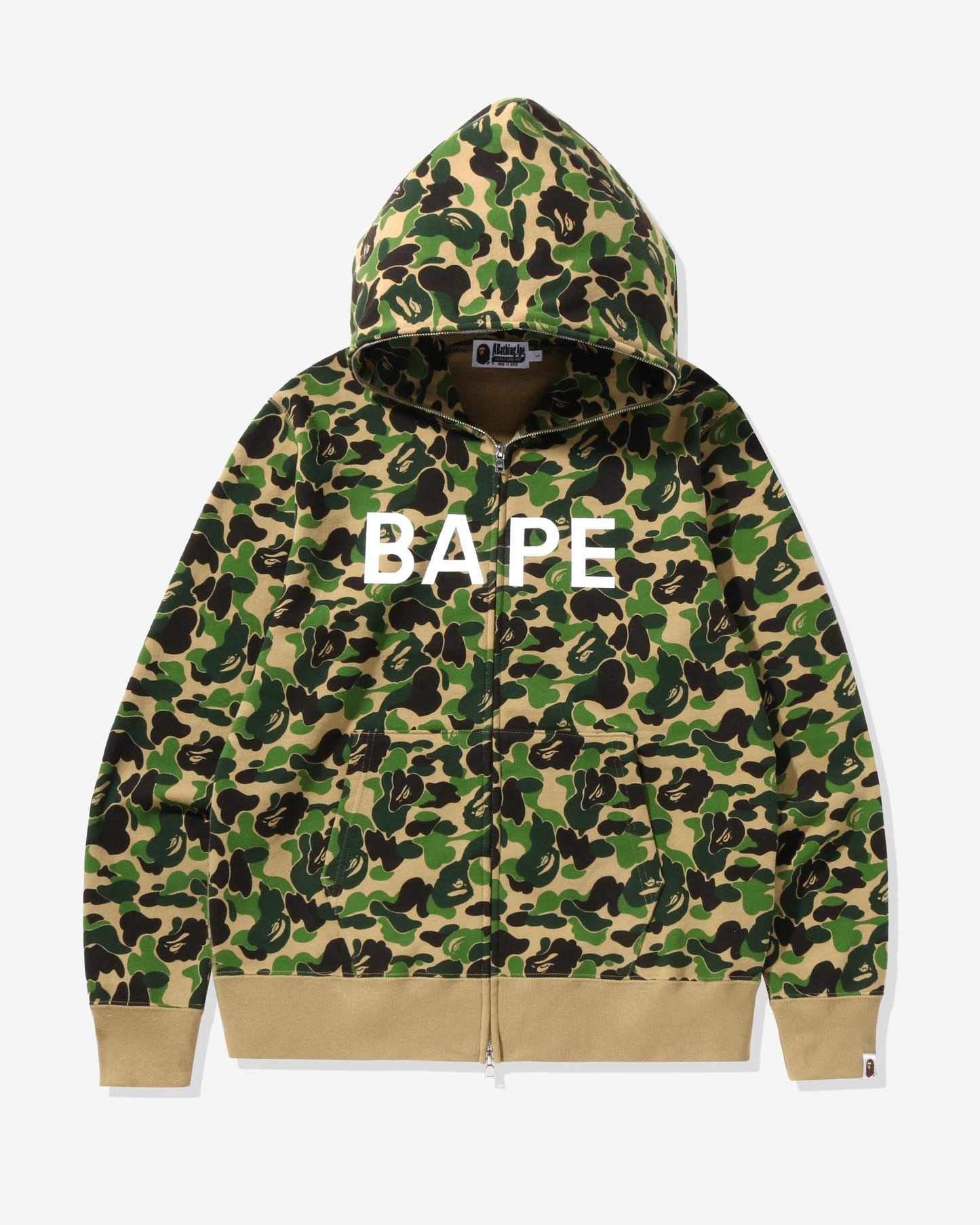 Undefeated Clothing - BAPE ABC CAMO BAPE FULL ZIP HOODIE - GREEN