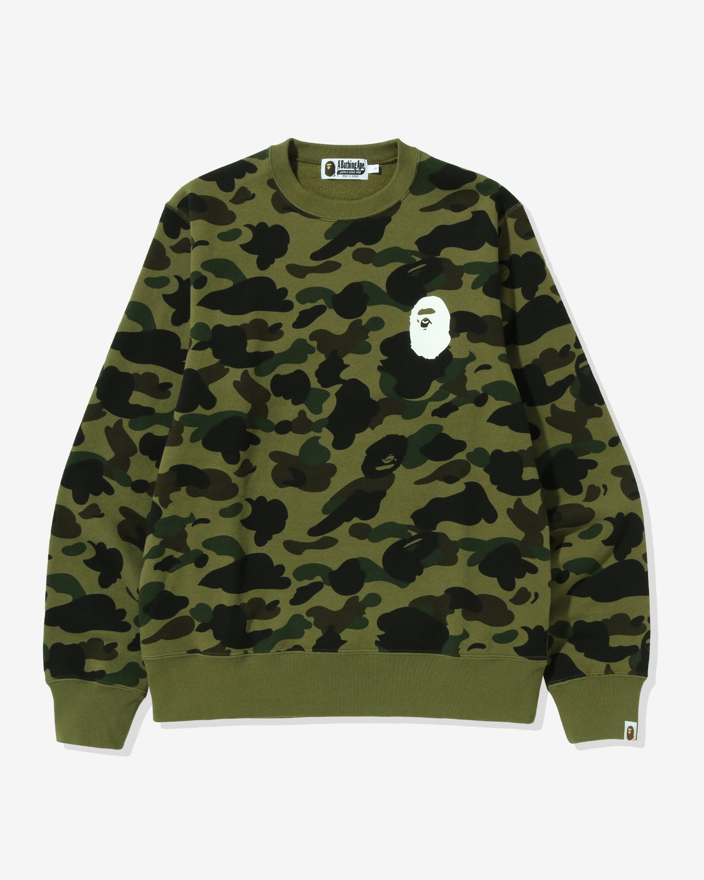 Undefeated Clothing - BAPE 1ST CAMO APE HEAD CREWNECK - GREEN