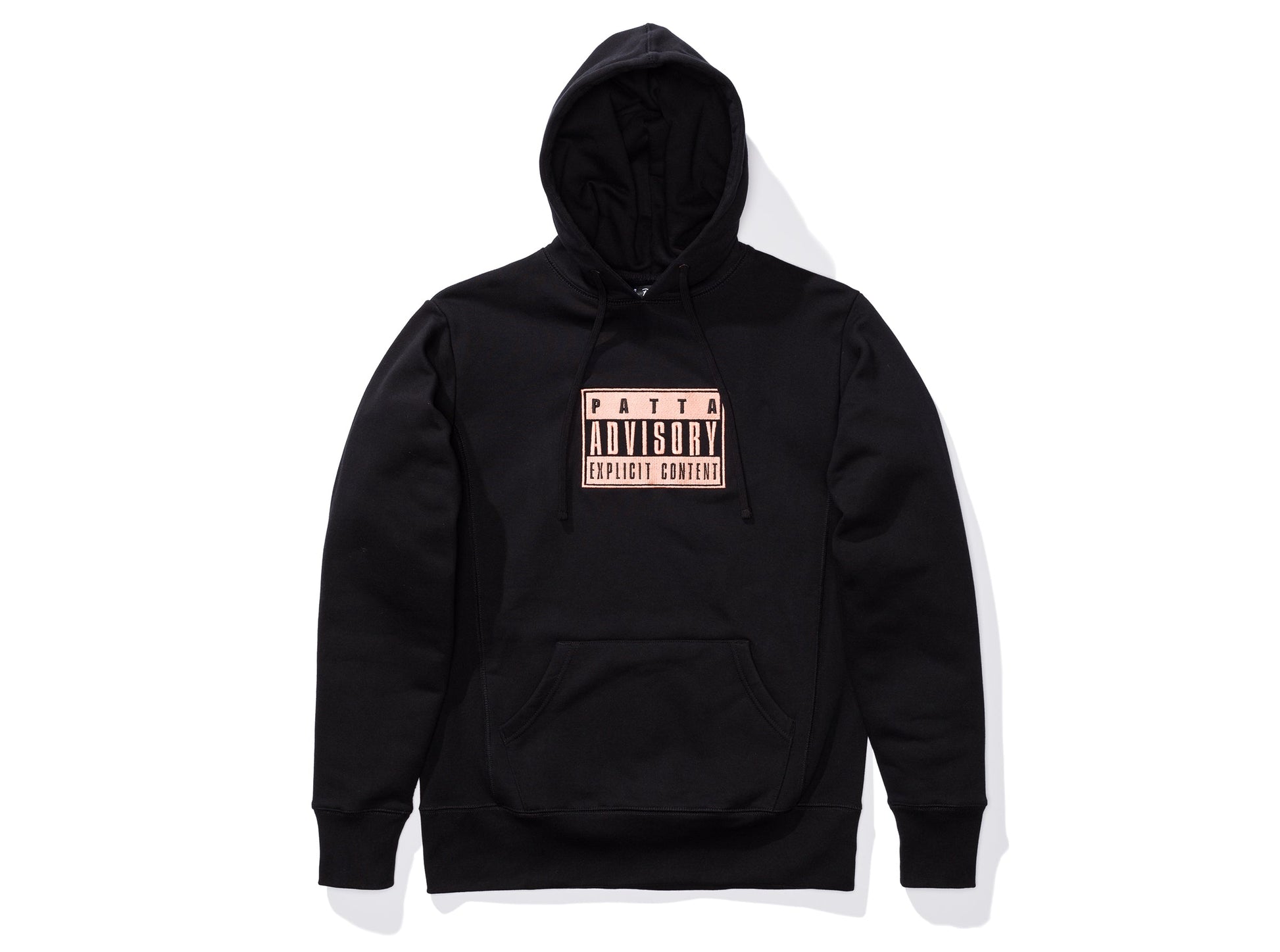 Undefeated Clothing - PATTA ADVISORY HEAVY HOODED SWEATER - BLACK