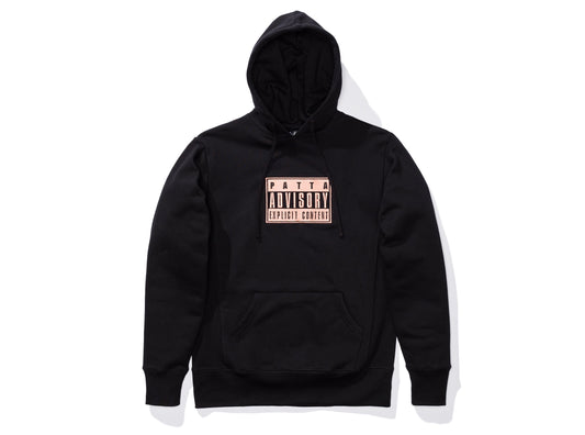 Undefeated Clothing - PATTA ADVISORY HEAVY HOODED SWEATER - BLACK
