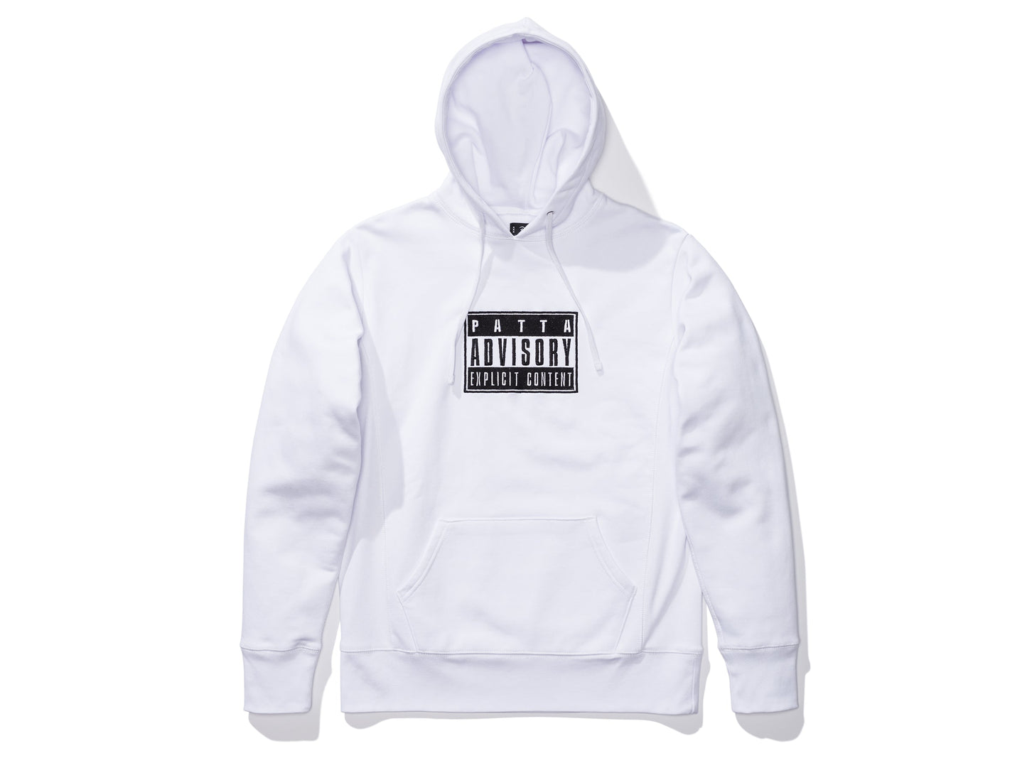 Undefeated Clothing - PATTA ADVISORY HEAVY HOODED SWEATER - WHITE