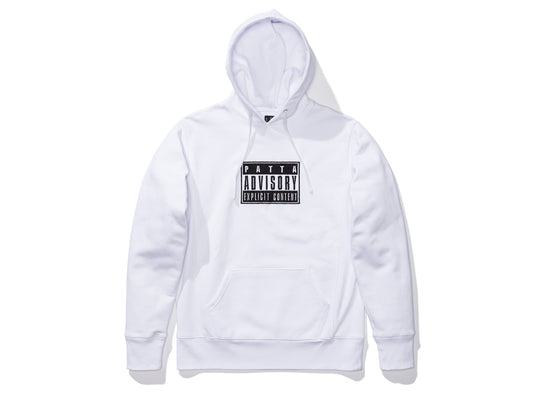 Undefeated Clothing - PATTA ADVISORY HEAVY HOODED SWEATER - WHITE