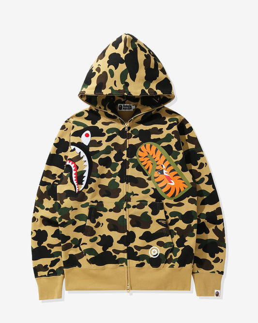 Undefeated Clothing - BAPE 1ST CAMO MULTI SHARK FULL ZIP HOODIE - YELLOW