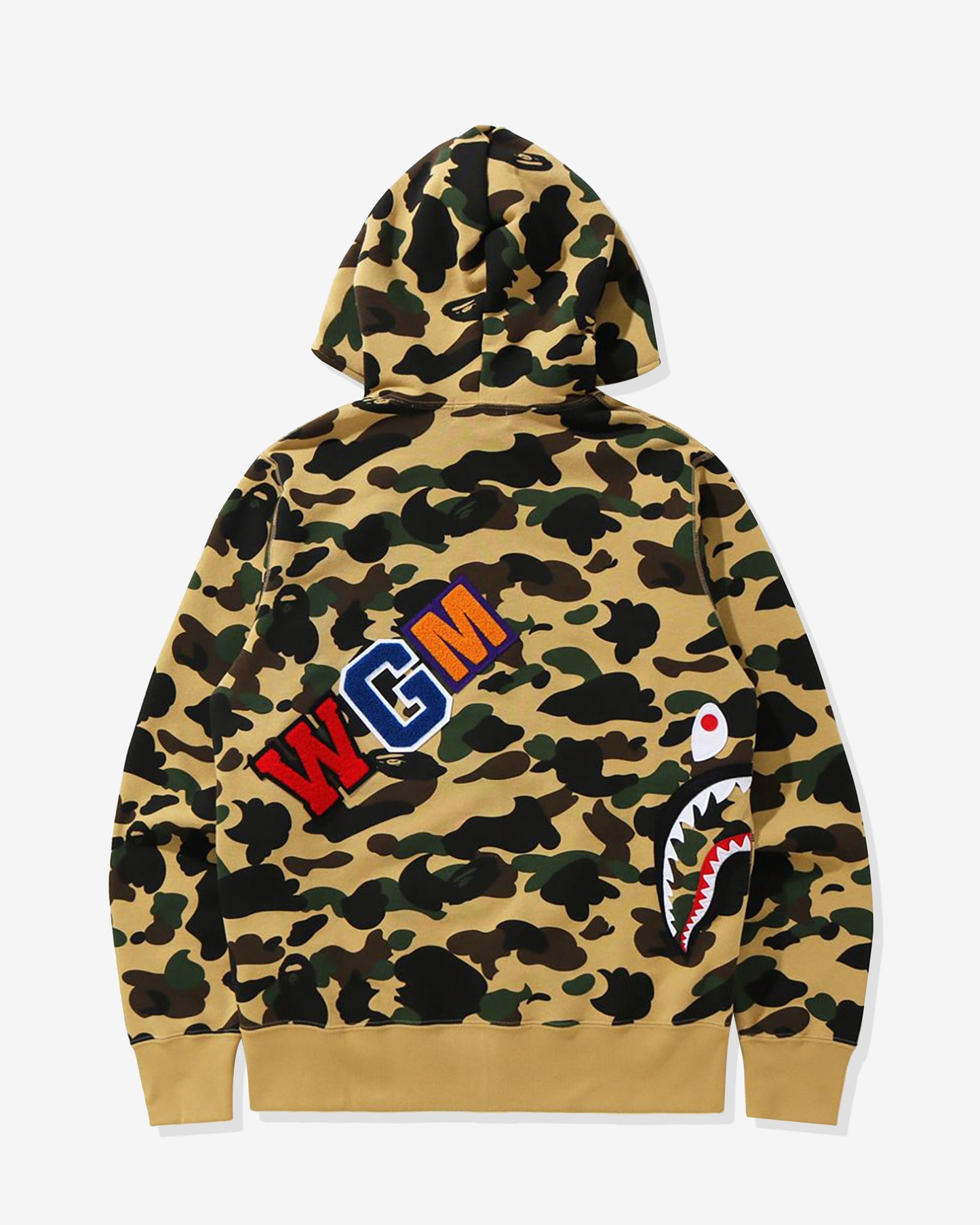 Undefeated Clothing - BAPE 1ST CAMO MULTI SHARK FULL ZIP HOODIE - YELLOW