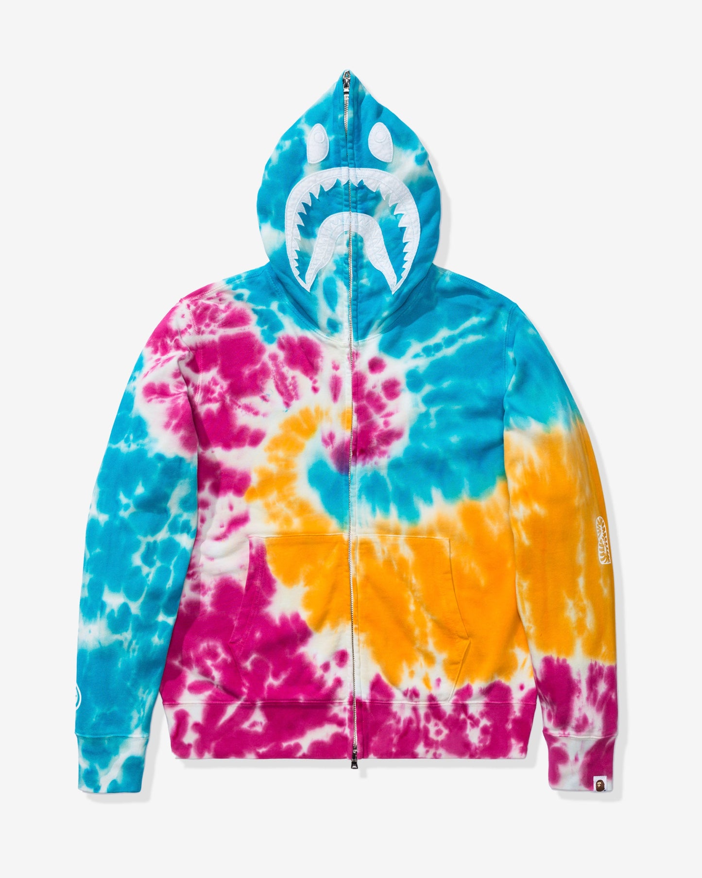 Undefeated Clothing - BAPE TIE DYE SHARK WIDE FULL ZIP HOODIE - MULTI