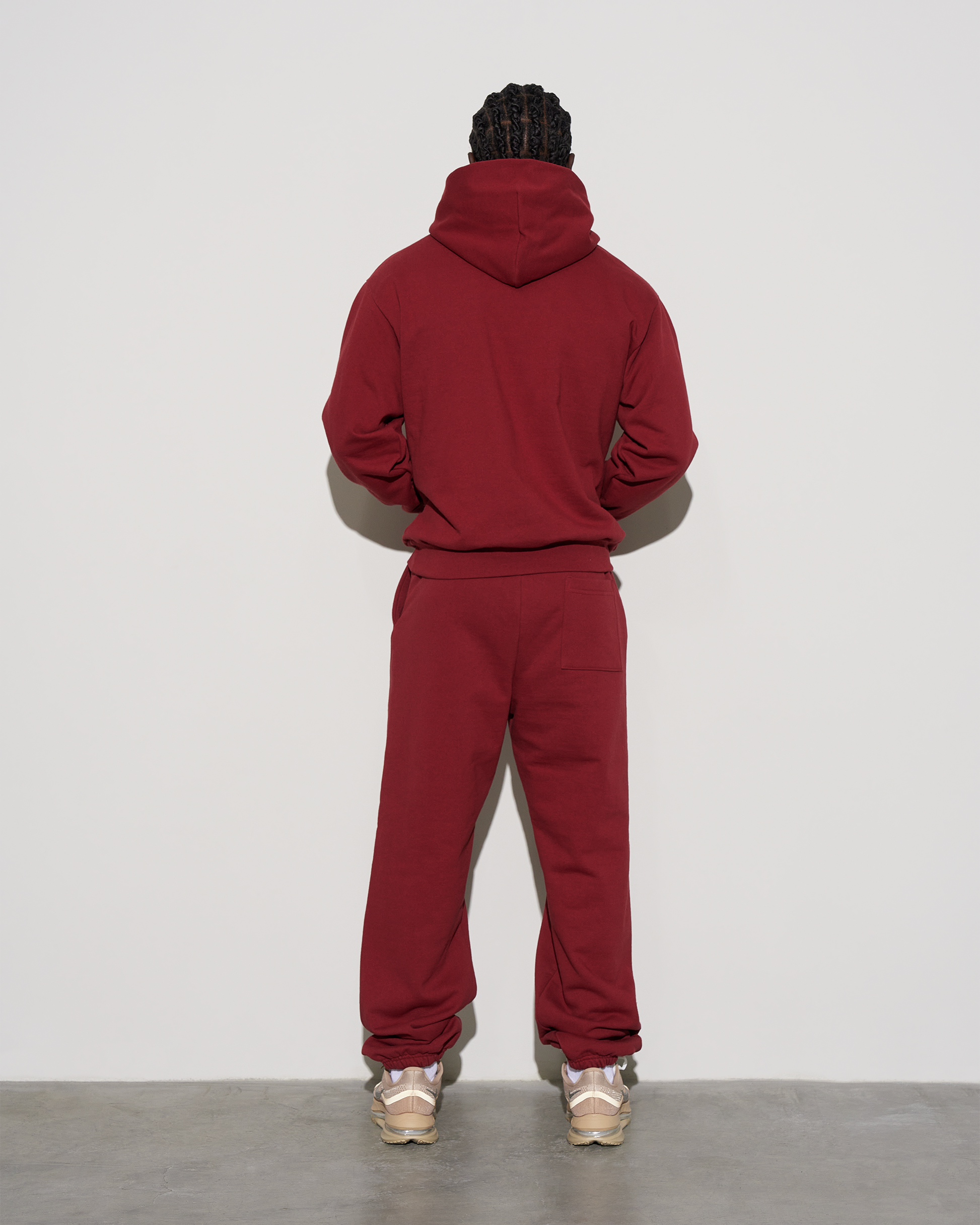 Undefeated Clothing - UACTP STENCIL GYM PULLOVER HOOD - BURGUNDY