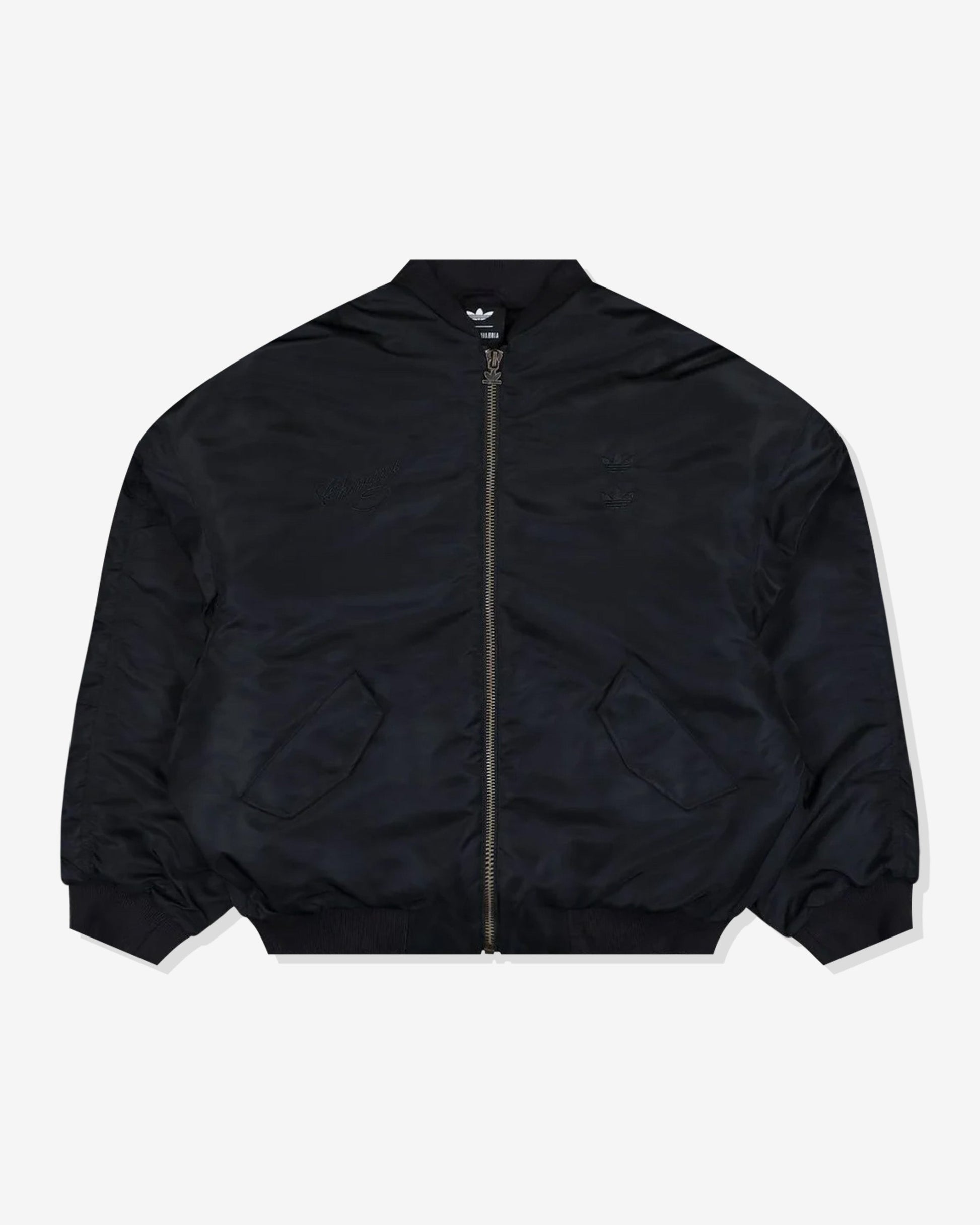 Undefeated Clothing - ADIDAS X WILLY CHAVARRIA SATIN BOMBER JACKET - BLACK