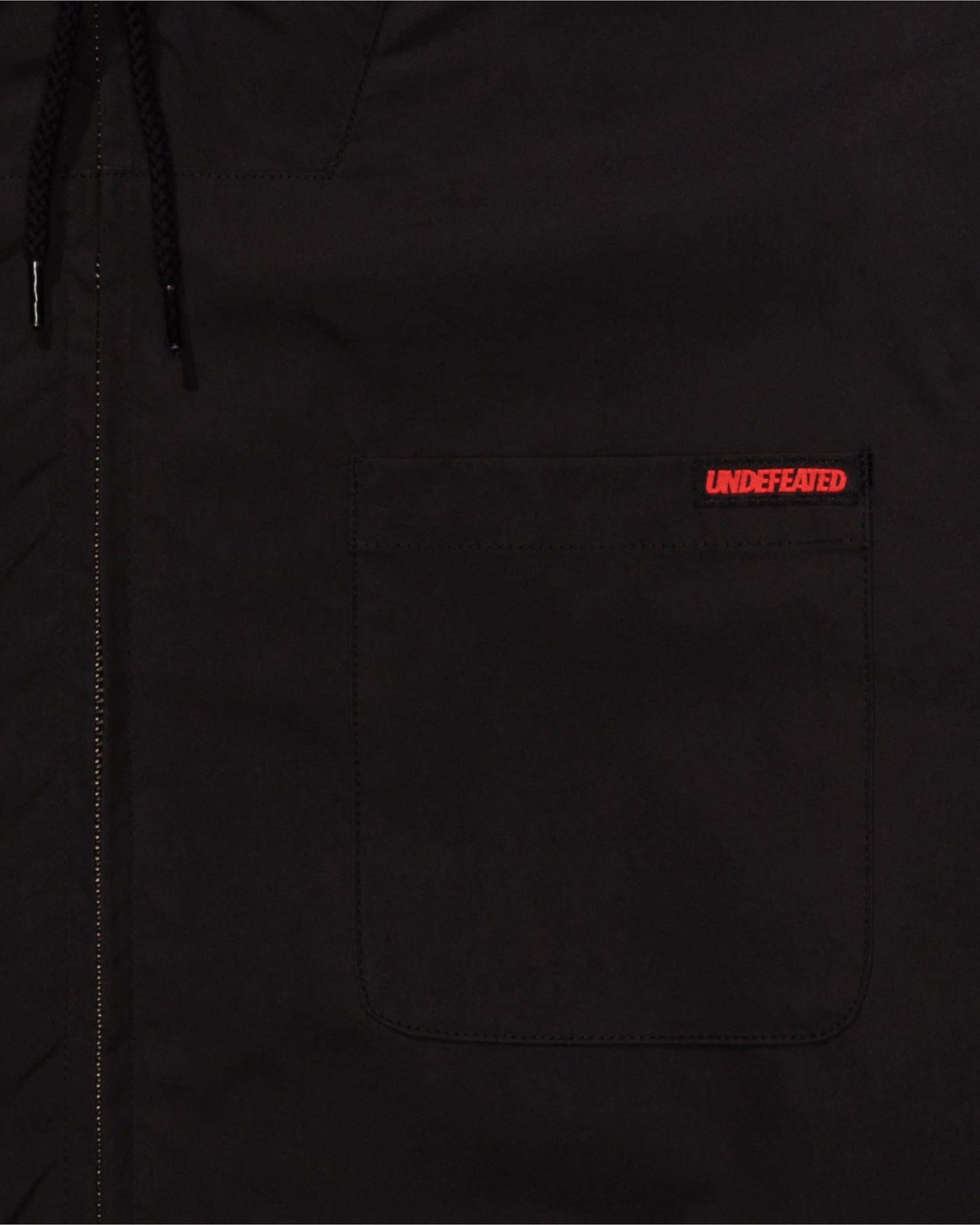 Undefeated Clothing - UNDEFEATED HOODED LIGHTWEIGHT WOVEN JACKET - BLACK