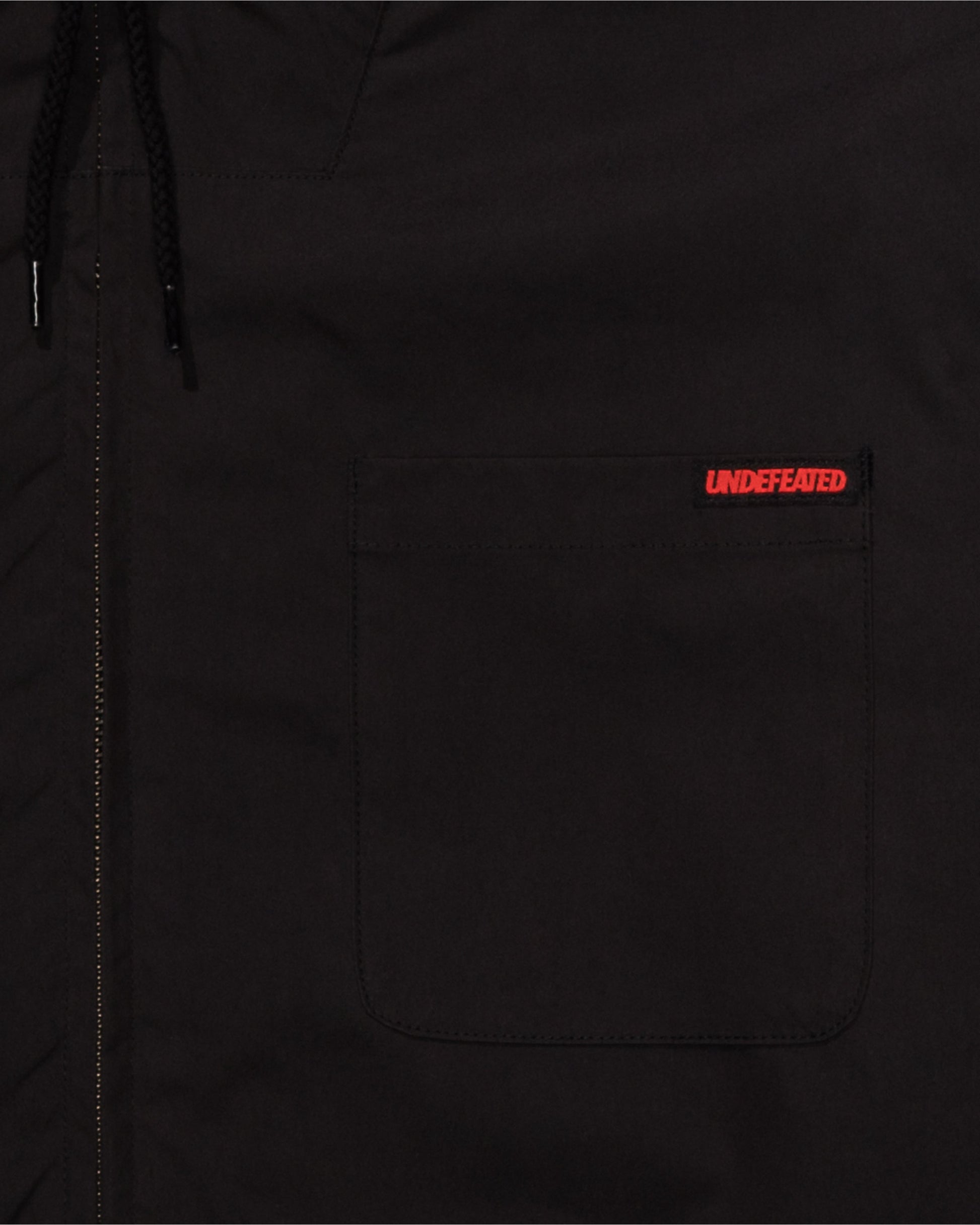 Undefeated Clothing - UNDEFEATED HOODED LIGHTWEIGHT WOVEN JACKET - BLACK