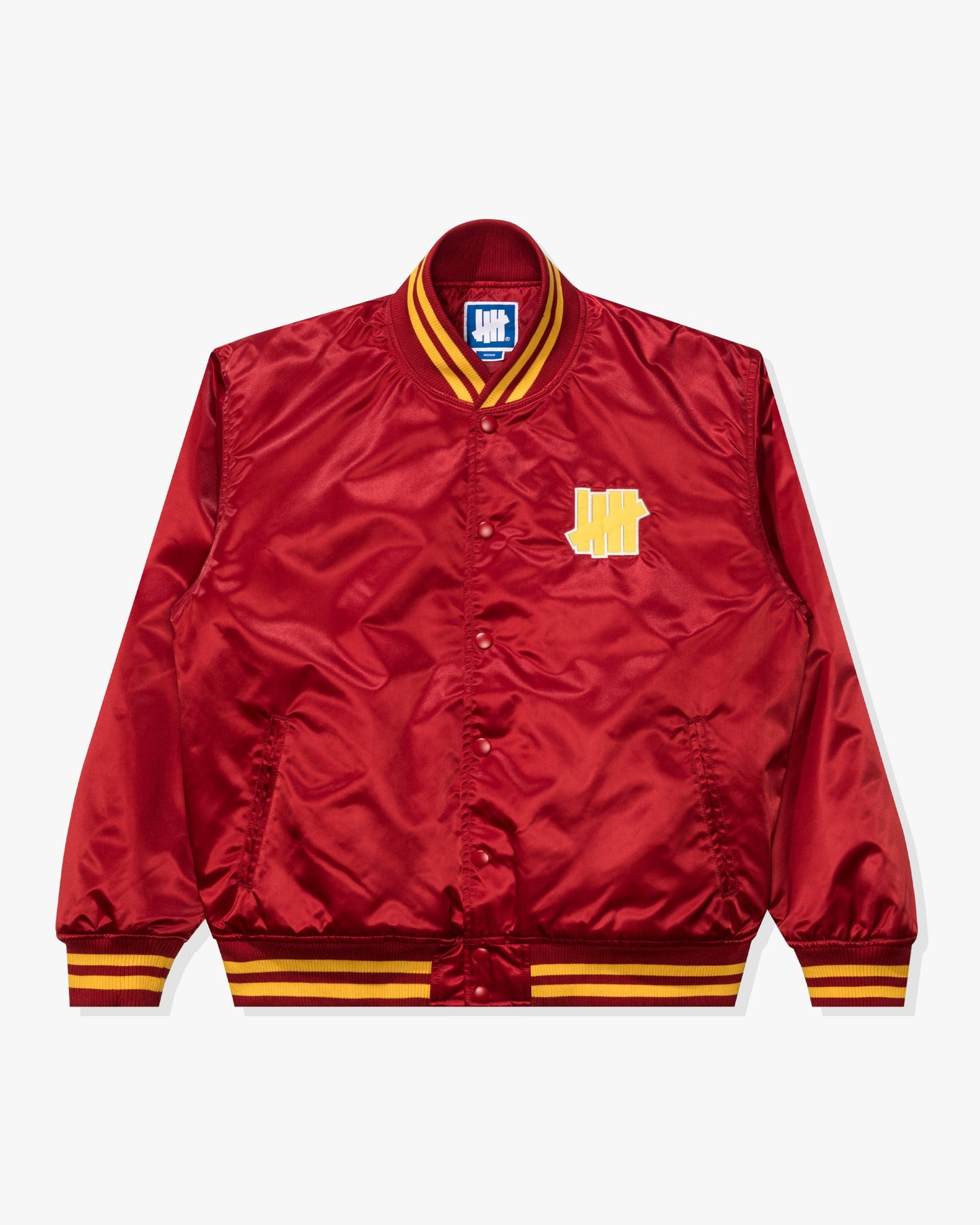 Undefeated Clothing - UNDEFEATED ICON SATIN VARSITY JACKET - SCARLET