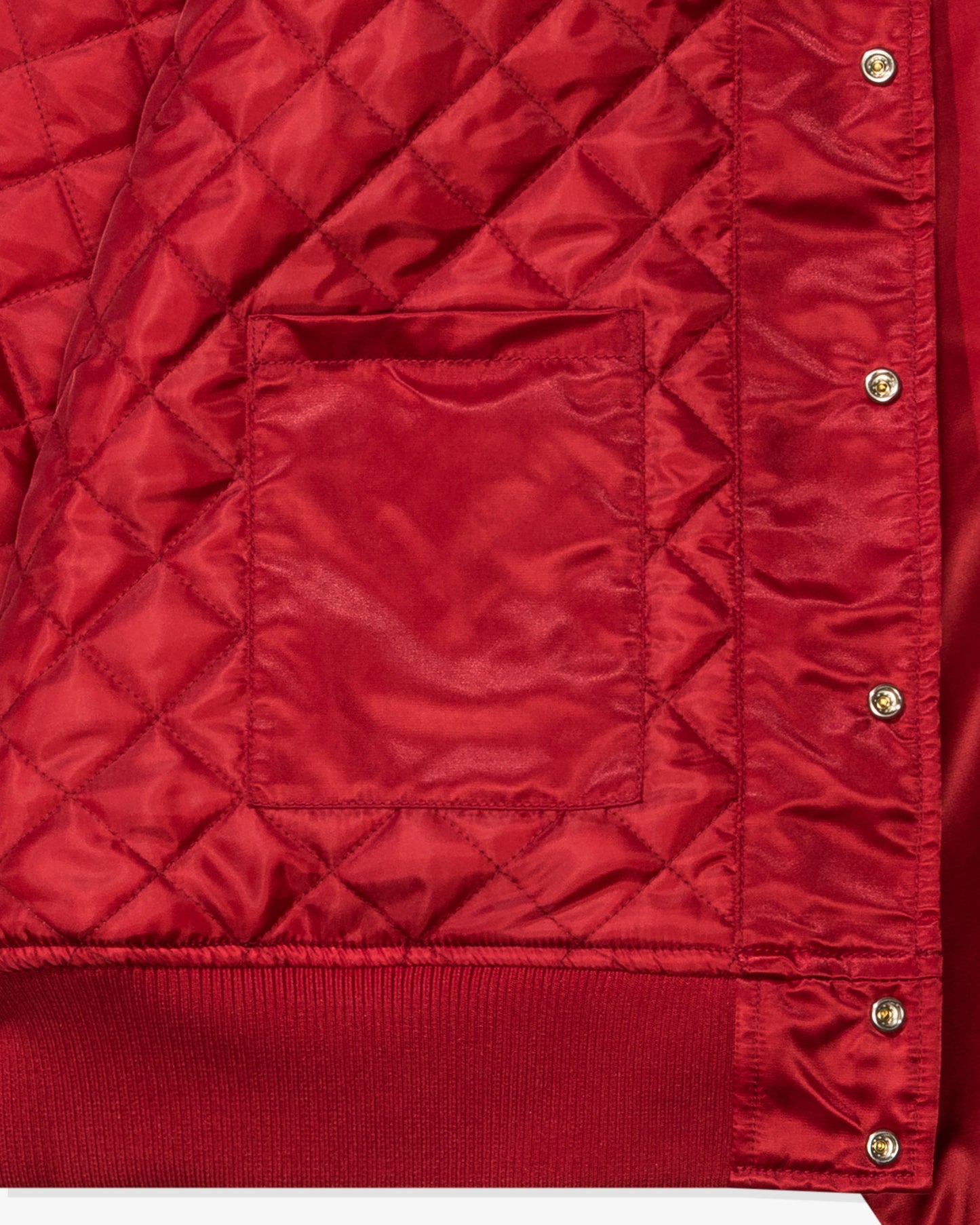 Undefeated Clothing - UNDEFEATED ICON SATIN VARSITY JACKET - SCARLET