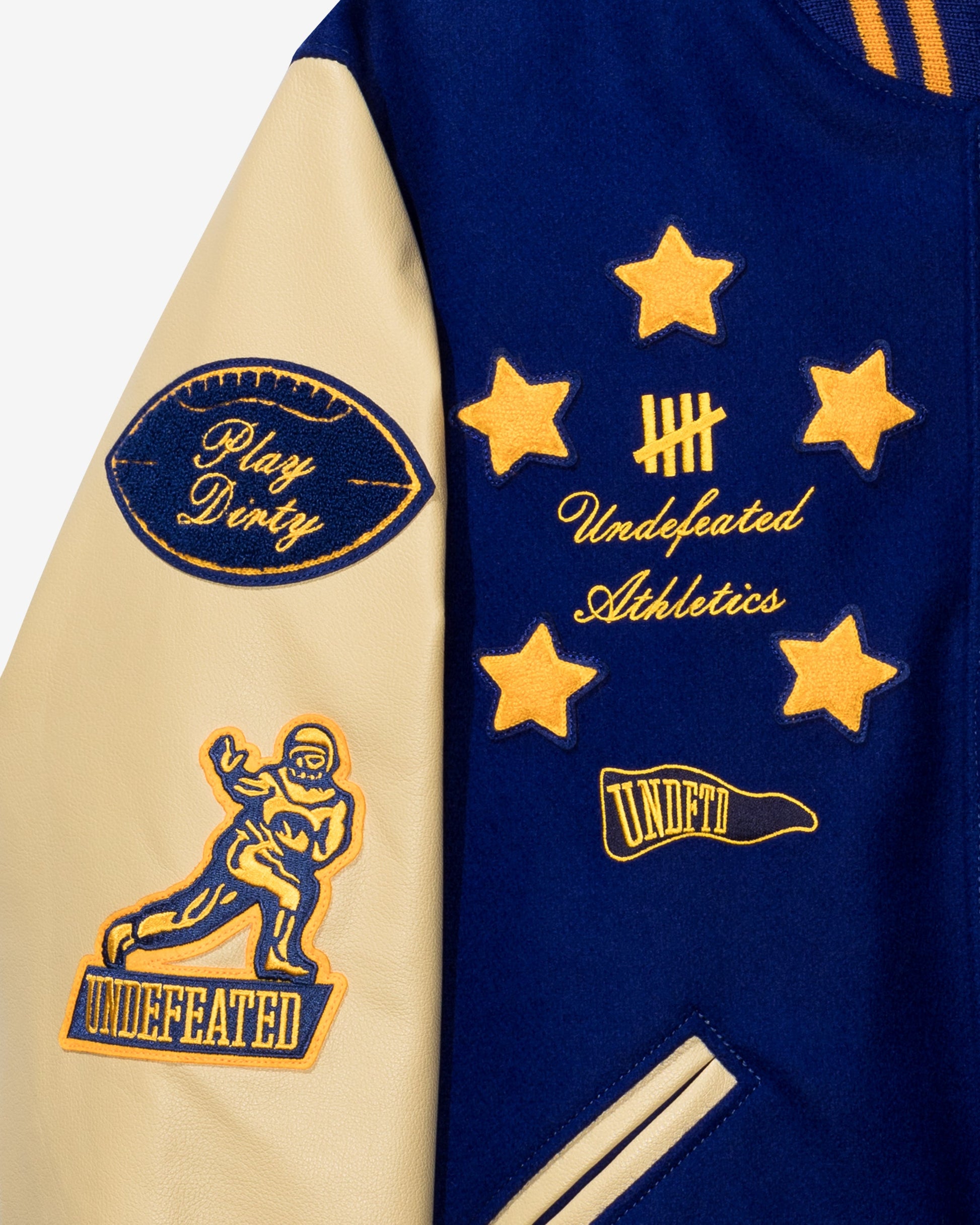 Undefeated Clothing - UNDEFEATED X SETTLEMIER'S VARSITY JACKET - ROYALBLUE