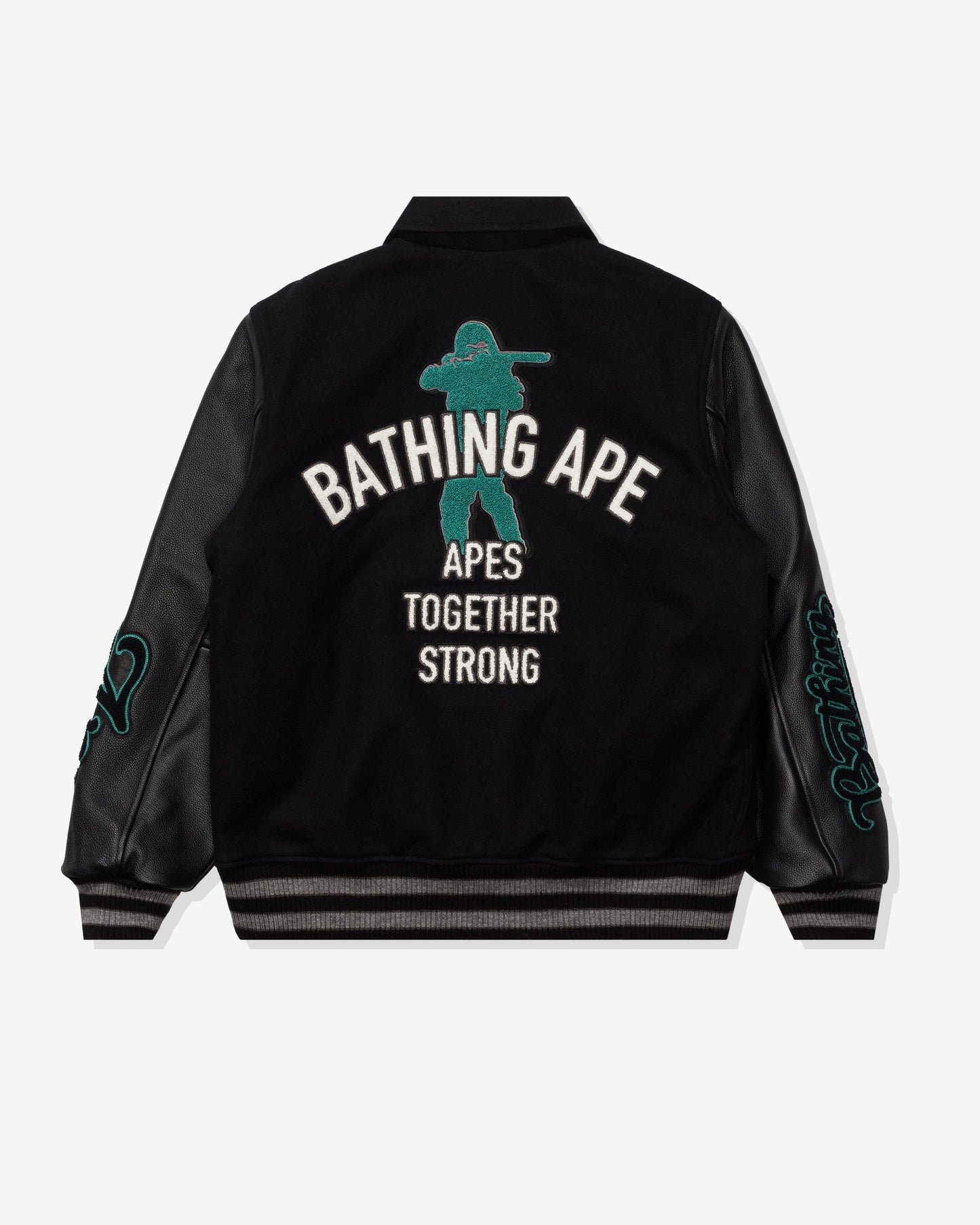 Undefeated Clothing - BAPE VARSITY JACKET - BLACK