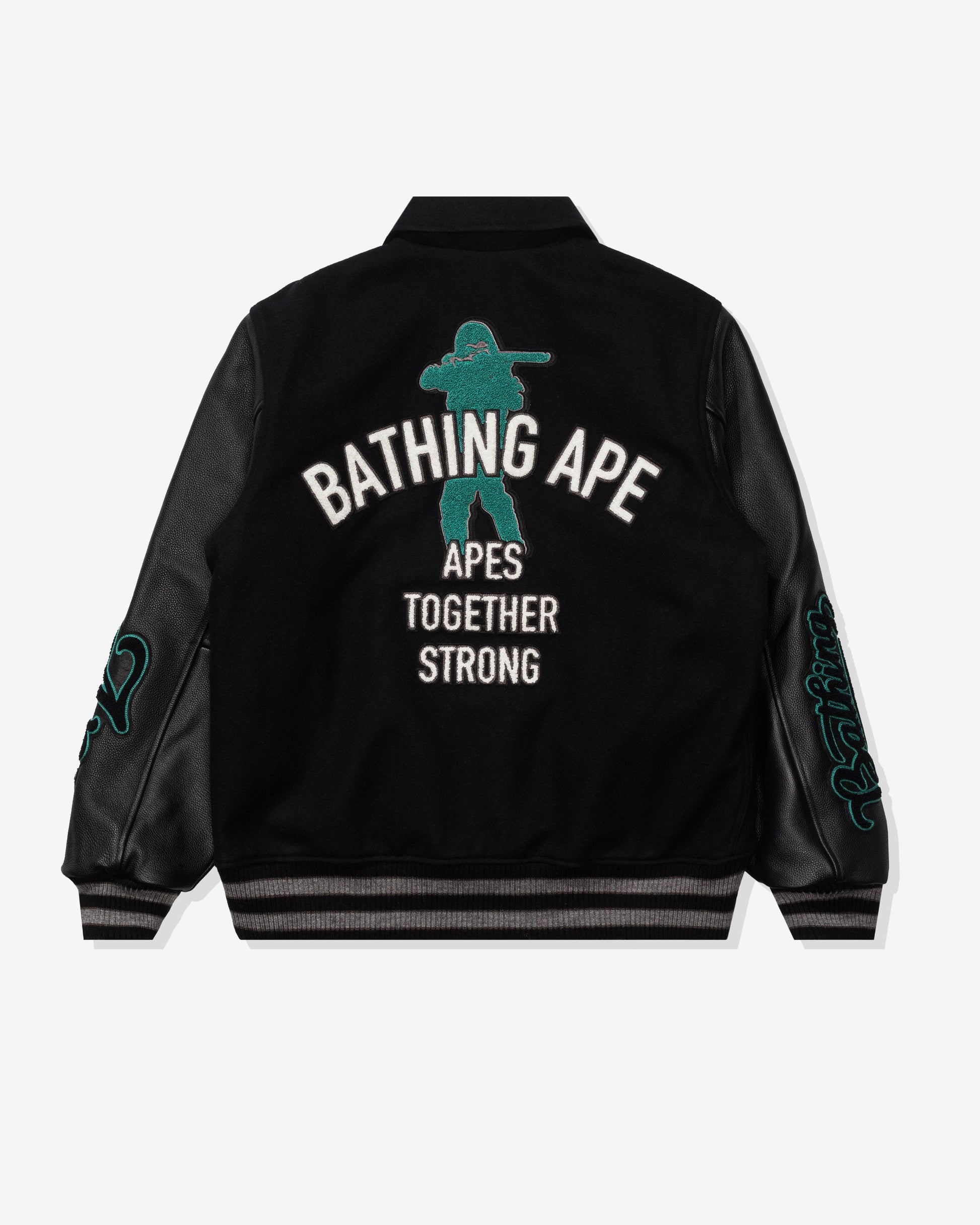 Undefeated Clothing - BAPE VARSITY JACKET - BLACK