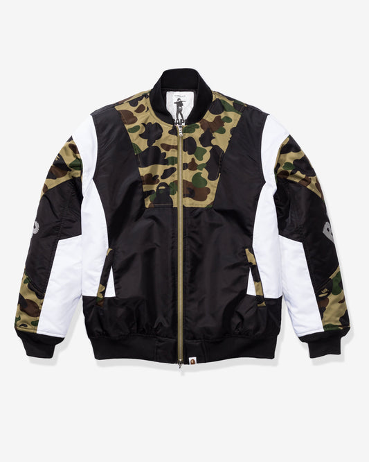 Undefeated Clothing - BAPE 1ST CAMO COLOR BLOCK PADDED JACKET - GREEN