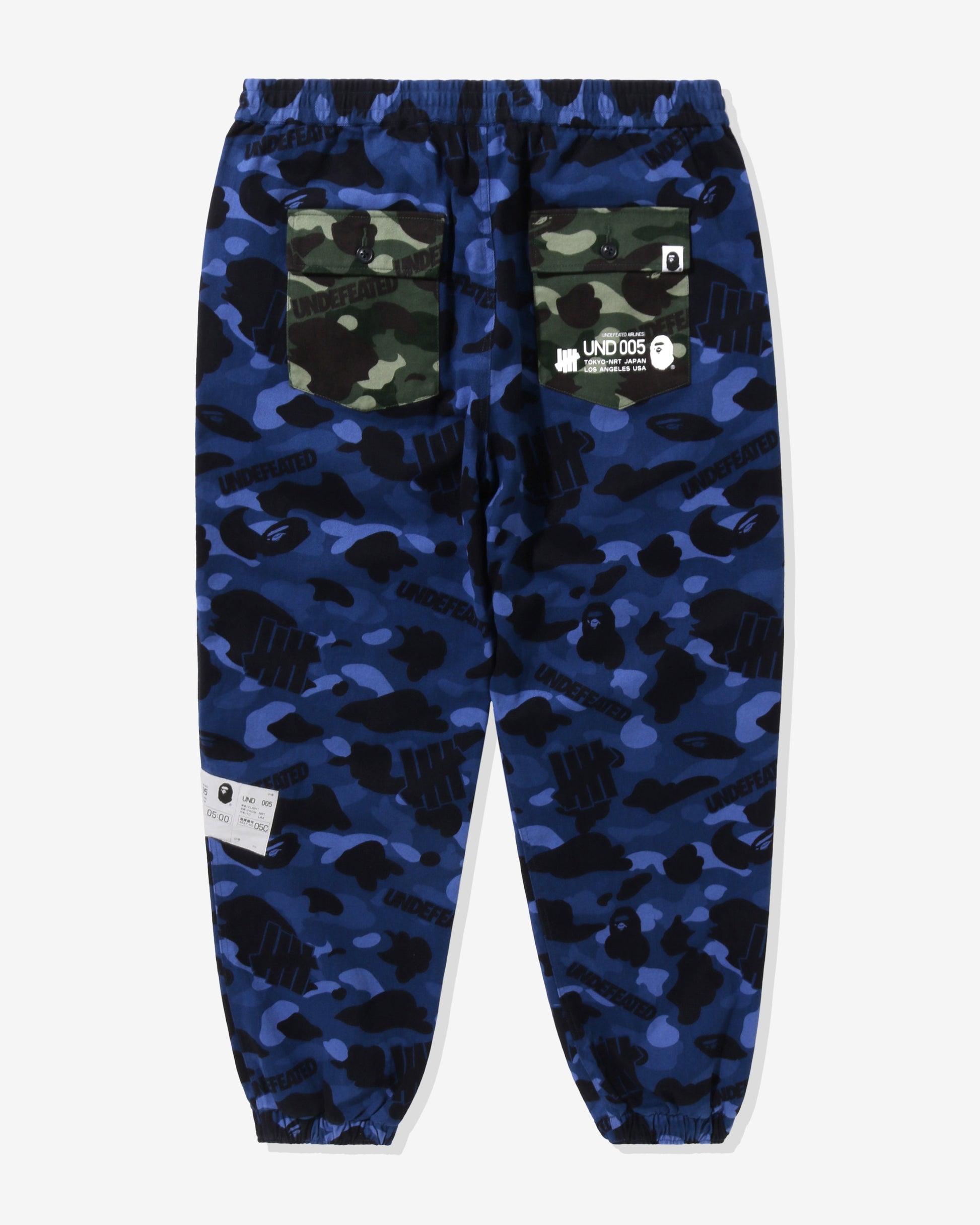 Undefeated Clothing - BAPE X UNDEFEATED COLOR CAMO FLANNEL PANTS