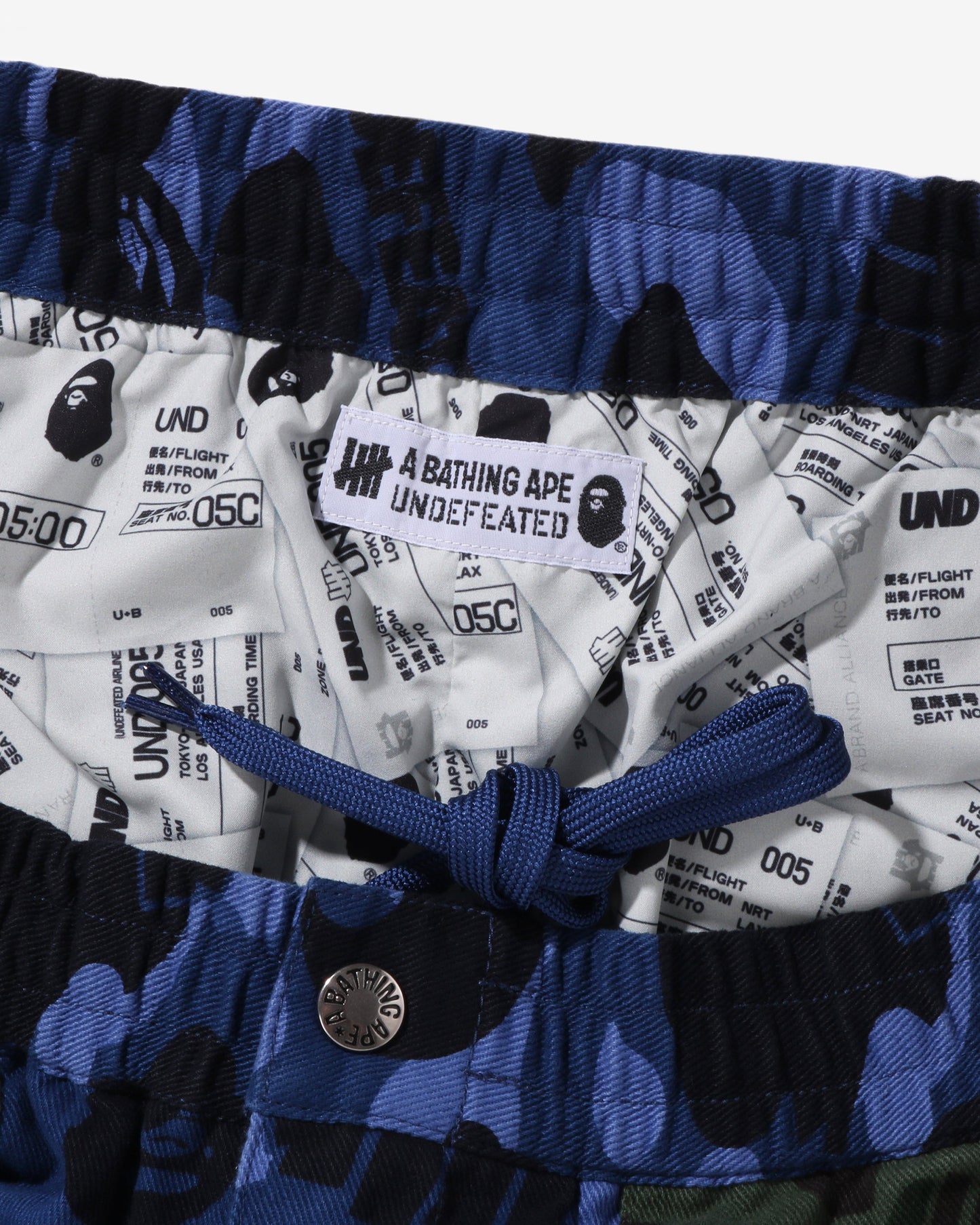 Undefeated Clothing - BAPE X UNDEFEATED COLOR CAMO FLANNEL PANTS