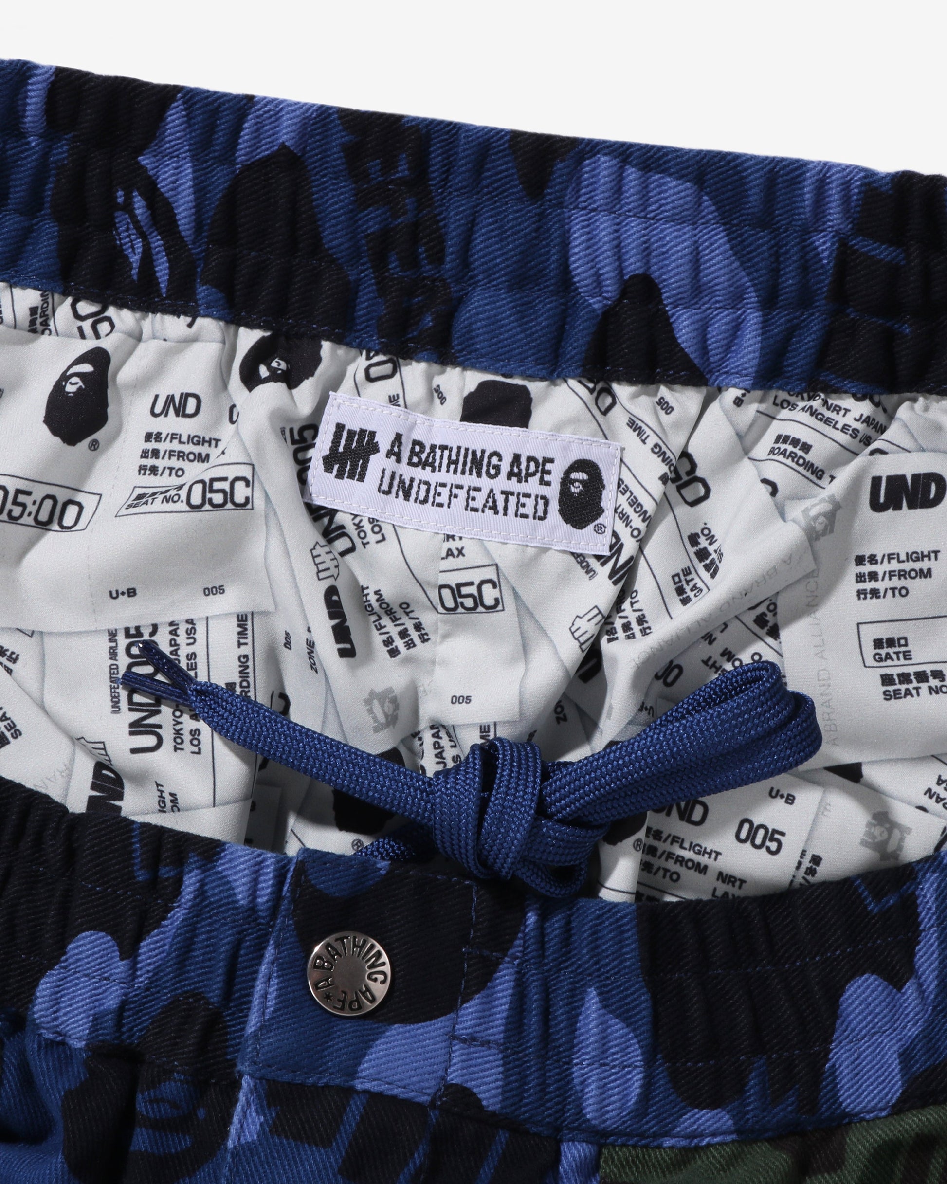 Undefeated Clothing - BAPE X UNDEFEATED COLOR CAMO FLANNEL PANTS