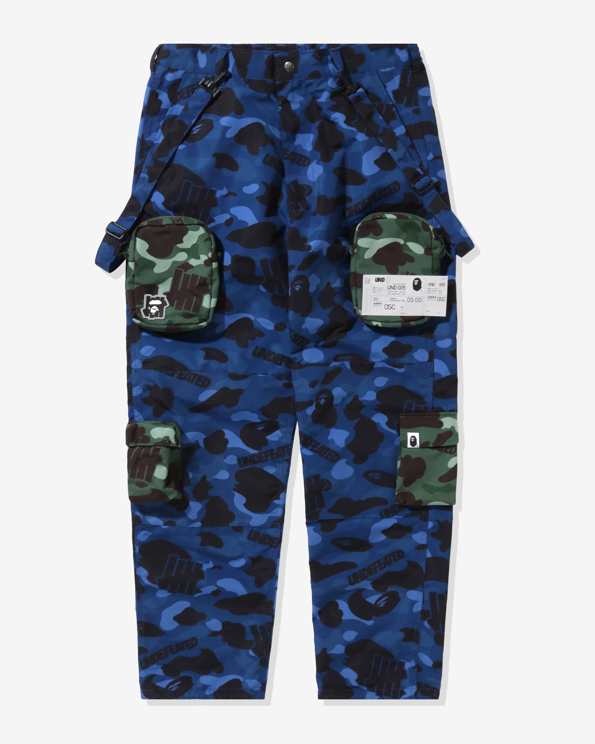 Undefeated Clothing - BAPE X UNDEFEATED MULTI POUCH POCKET PANTS - NAVY
